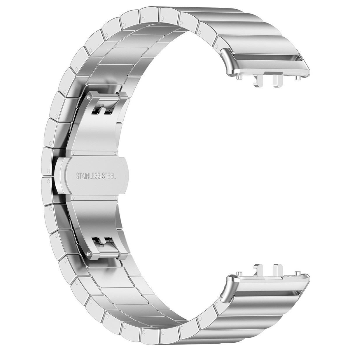 Fits Samsung Galaxy Fit3 Single‑Row Link Strap with Double‑Push Butterfly Clasp