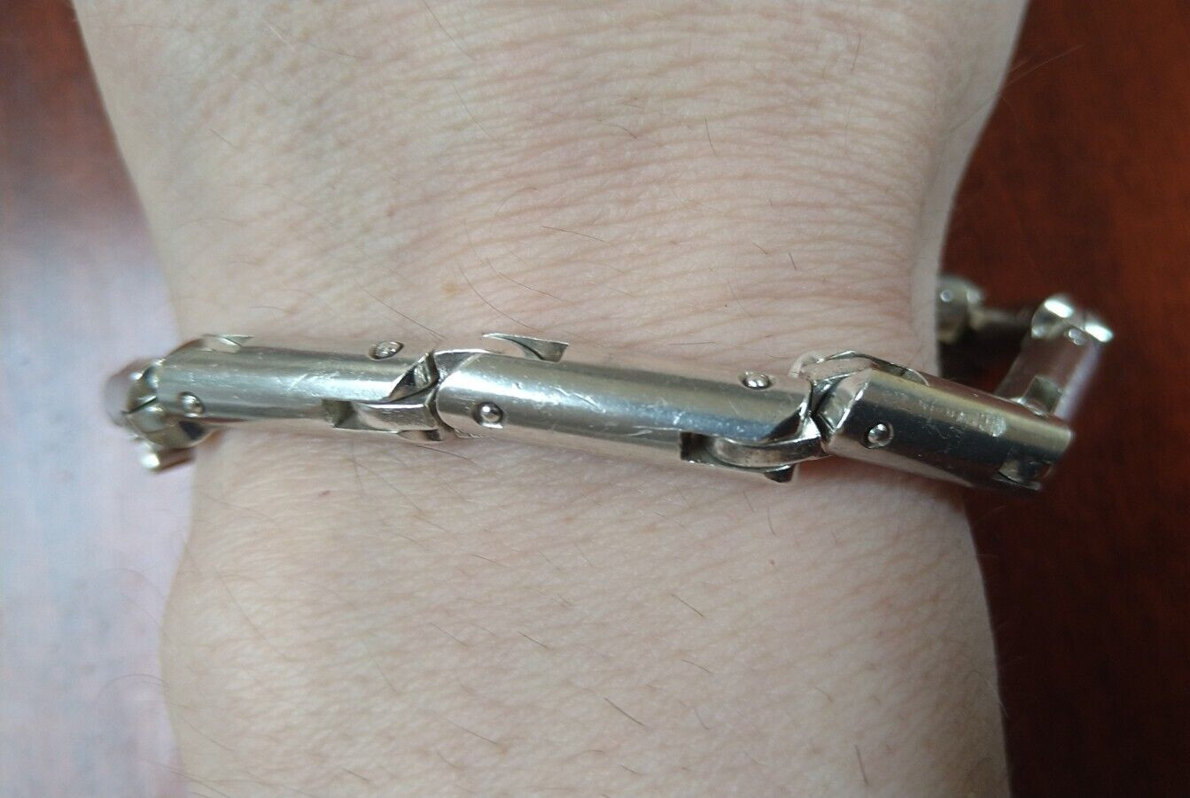 Plodowski Kinetic Brutalist Sterling Silver Engineering Architectural Bracelet