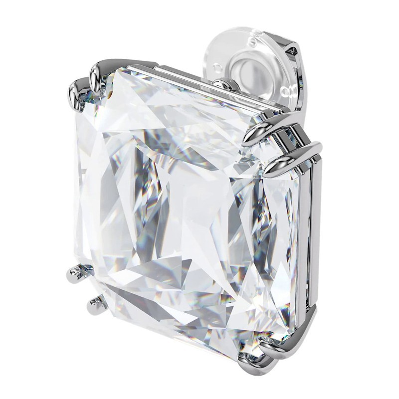 NIB SWAROVSKI Mesmera Clip Earring, Single, Square Cut Crystal, White #5600756
