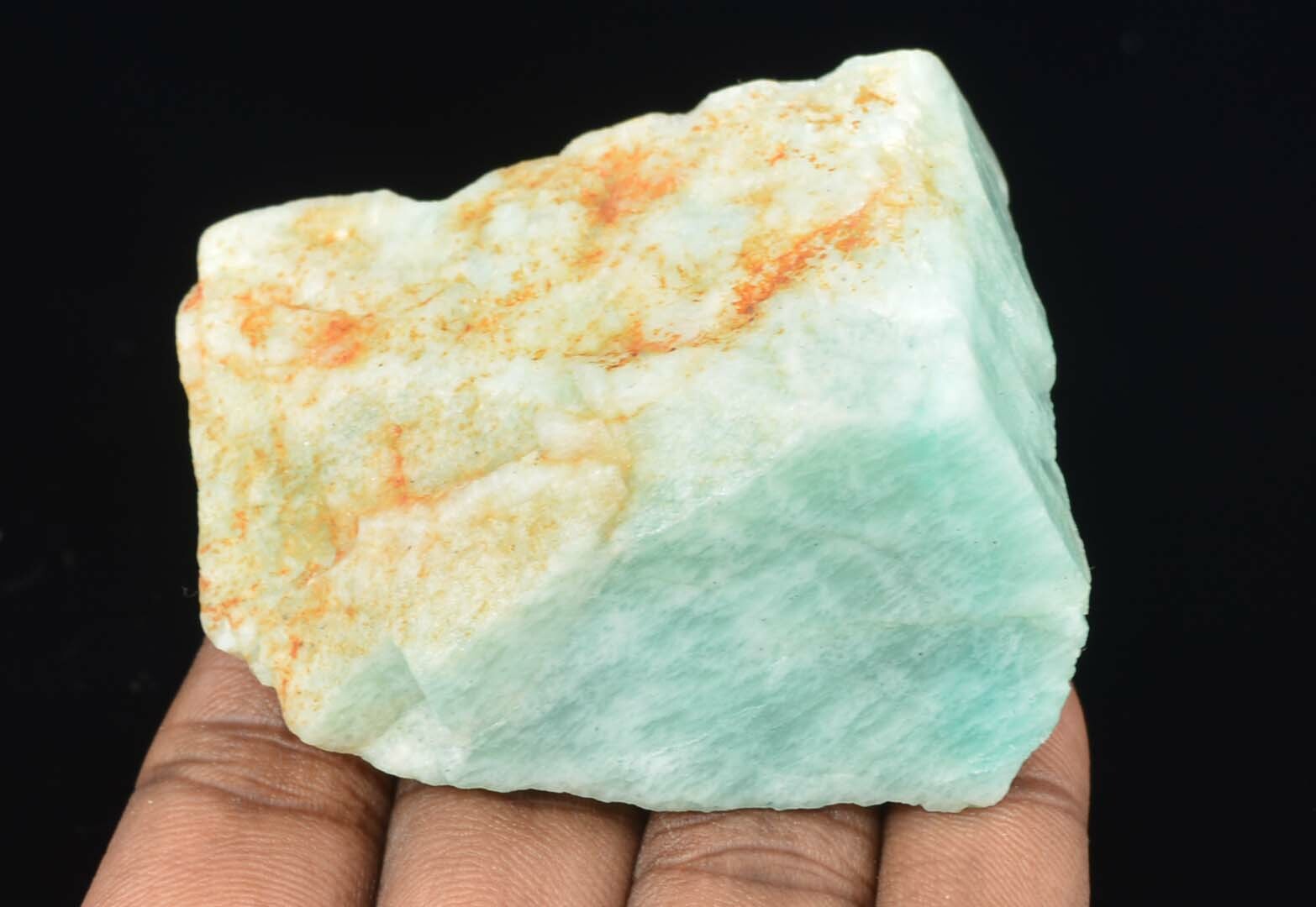 637 Ct African Green Amazonite Healing Gemstone Rough Natural Untreated