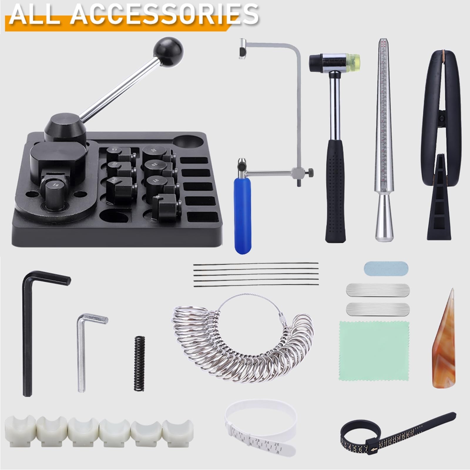 11 in 1 Ring Bender Tool for Spoon Rings with Jewelry Saw Frame