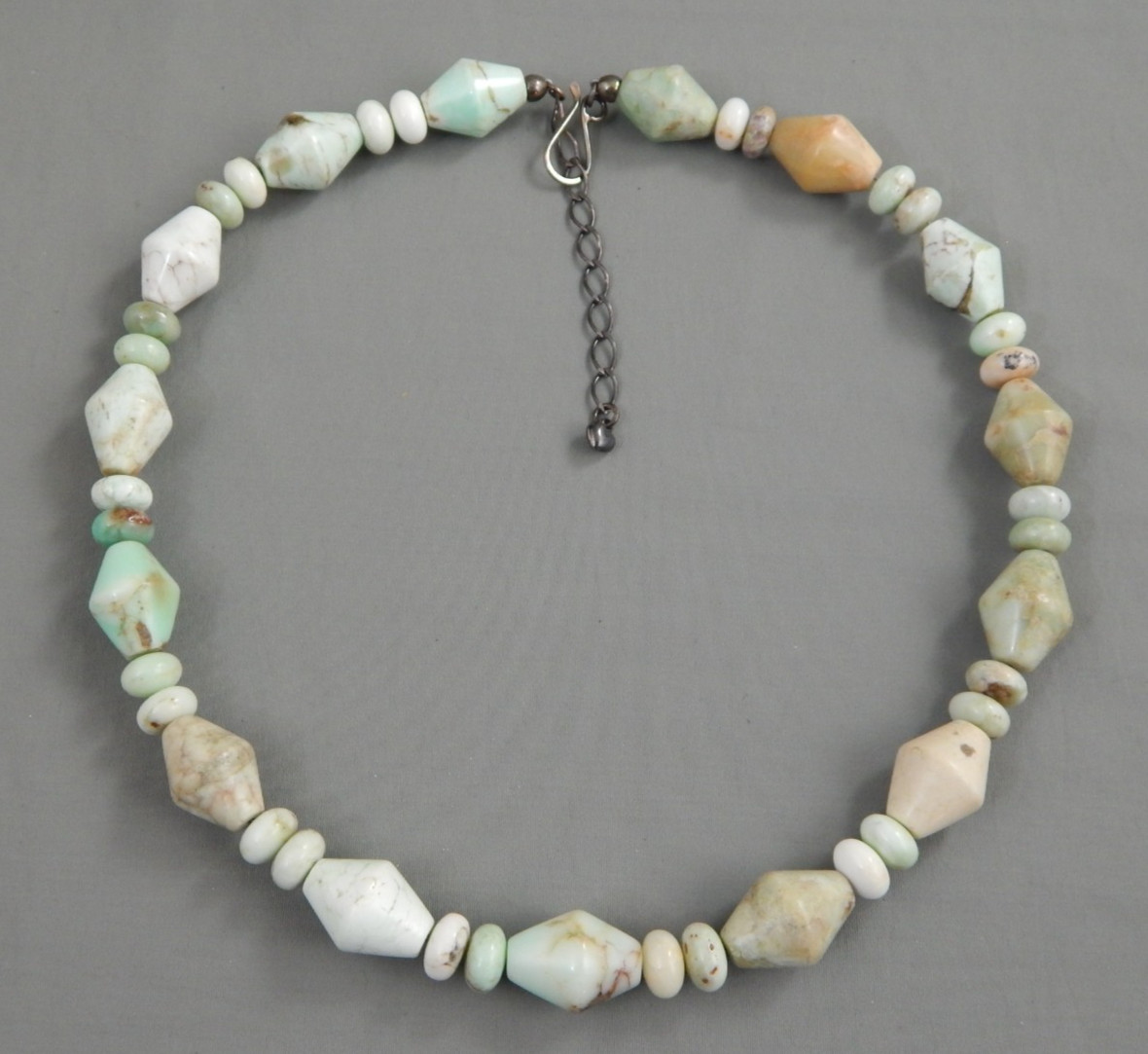 Signed DTR 925 Mine Finds by Jay King Bi-cone Gemstone Bead Necklace 22″ adj
