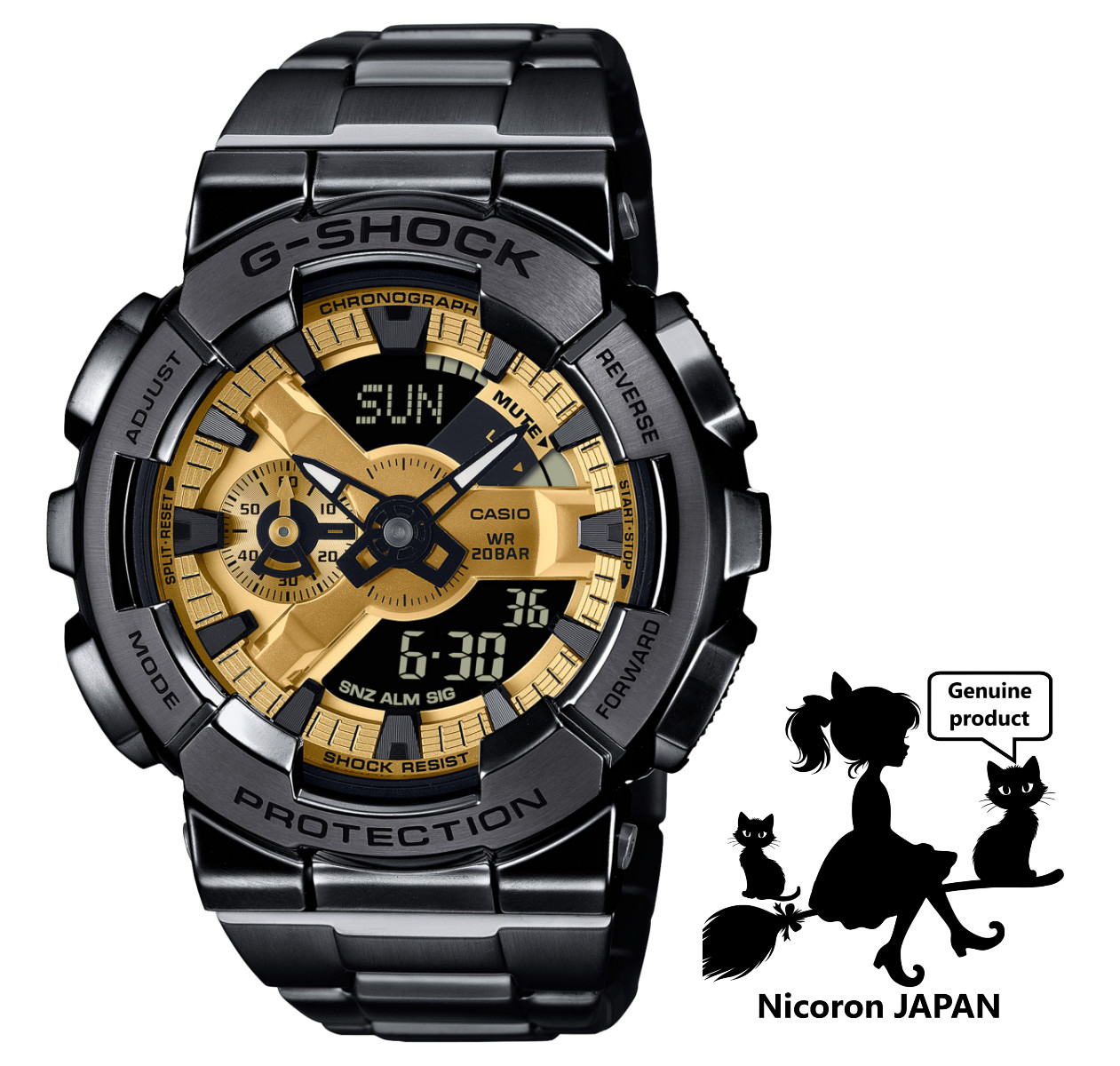 CASIO G-SHOCK Men’s Watch GM-110BD-1A9JF ANALOG DIGITALL Metal Model JAPAN