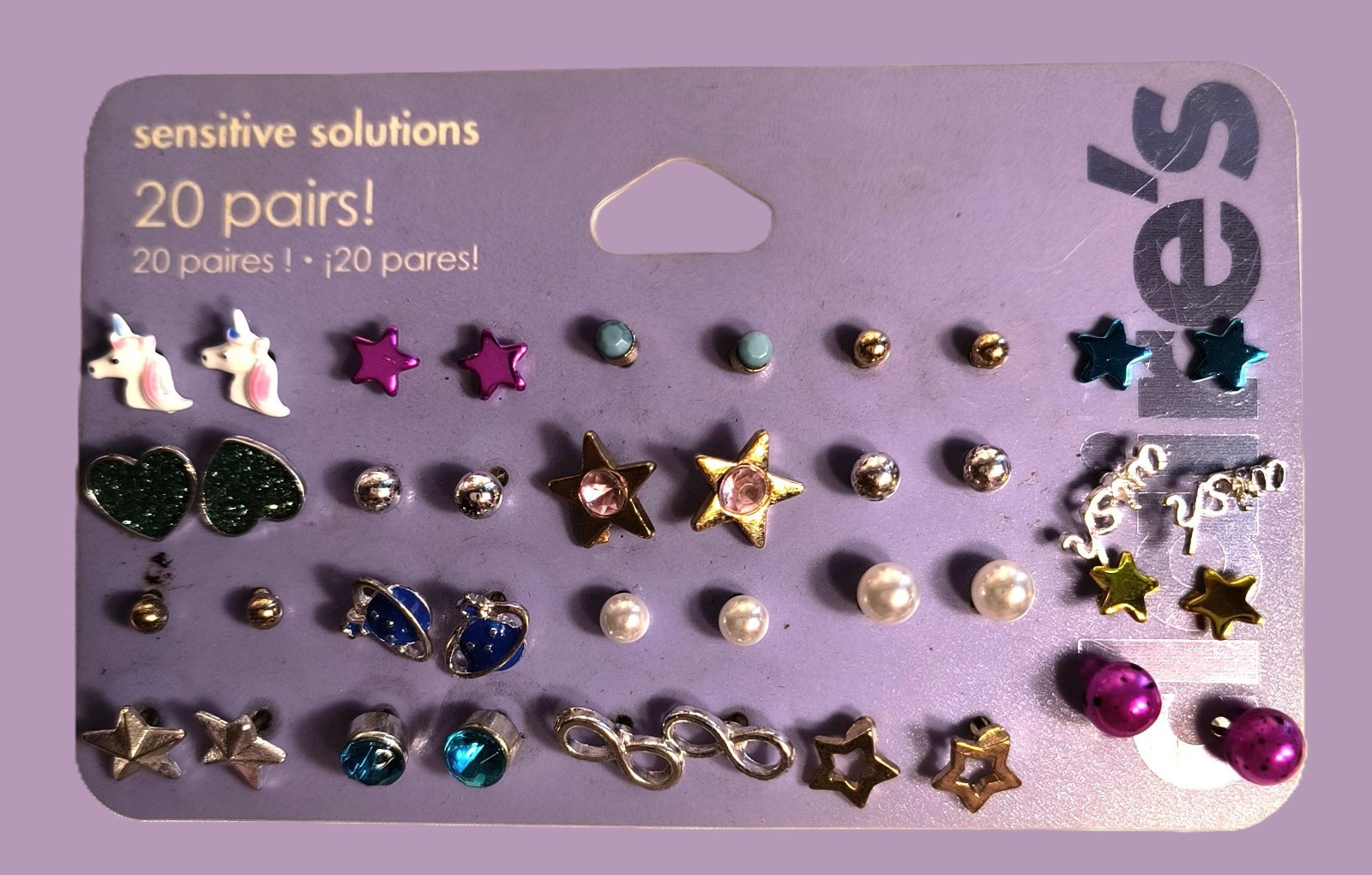 Claire’s Teens/Girls Stud Earrings 20 Pairs New with Tags Multicolor Assortment