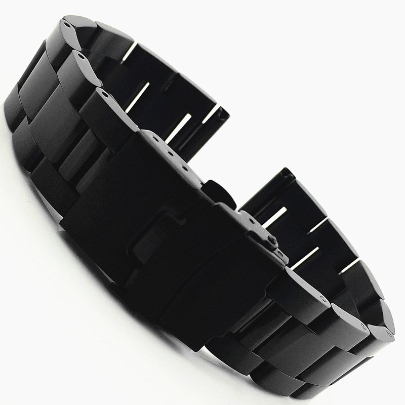 18-28mm Brushed Middle Polished Stainless Steel Watch Band Strap Metal Bracelet