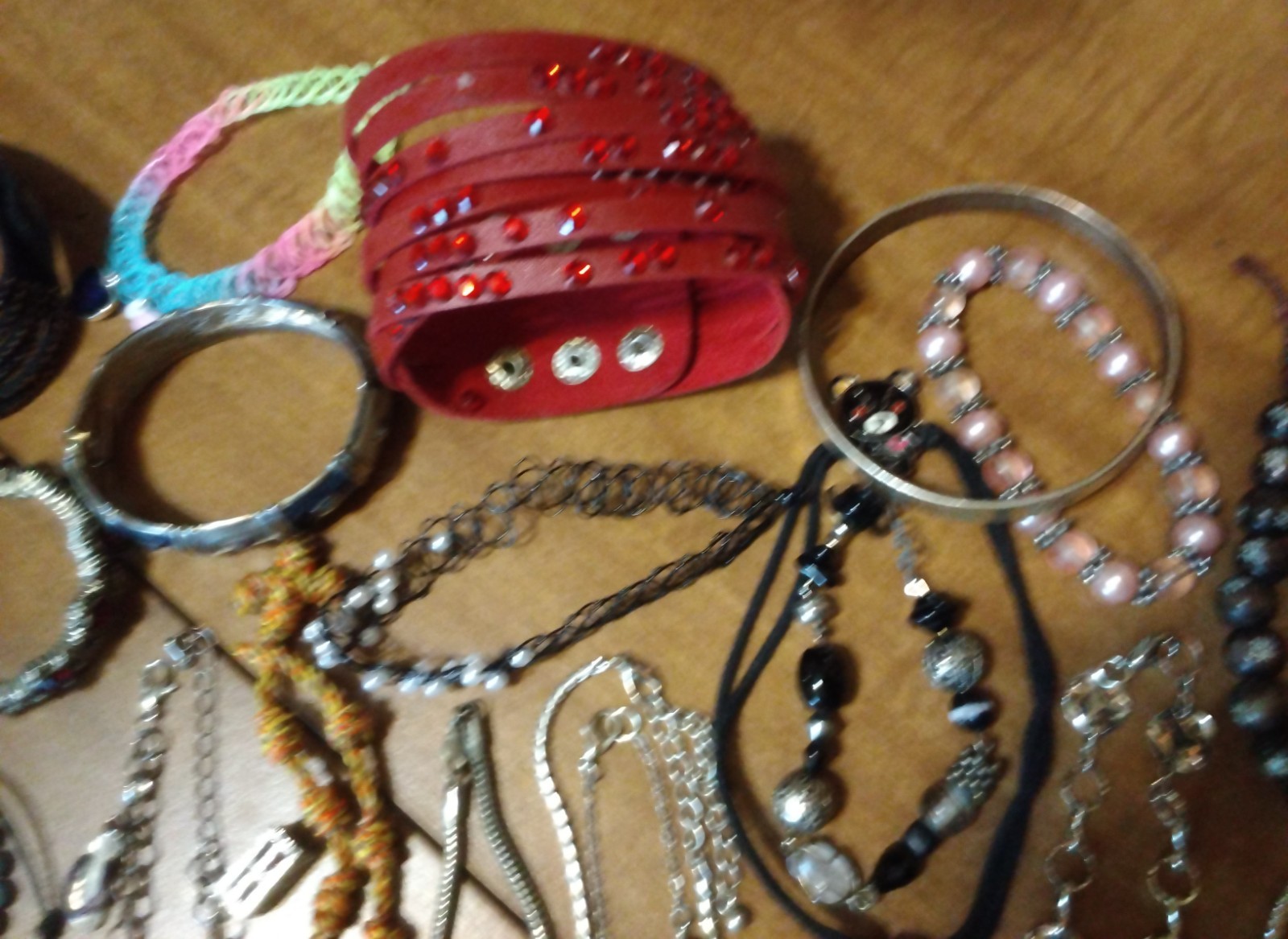 37 Bracelet LOT Diff Size Style Material Color Age Bead Stretch Charm Wear Craft