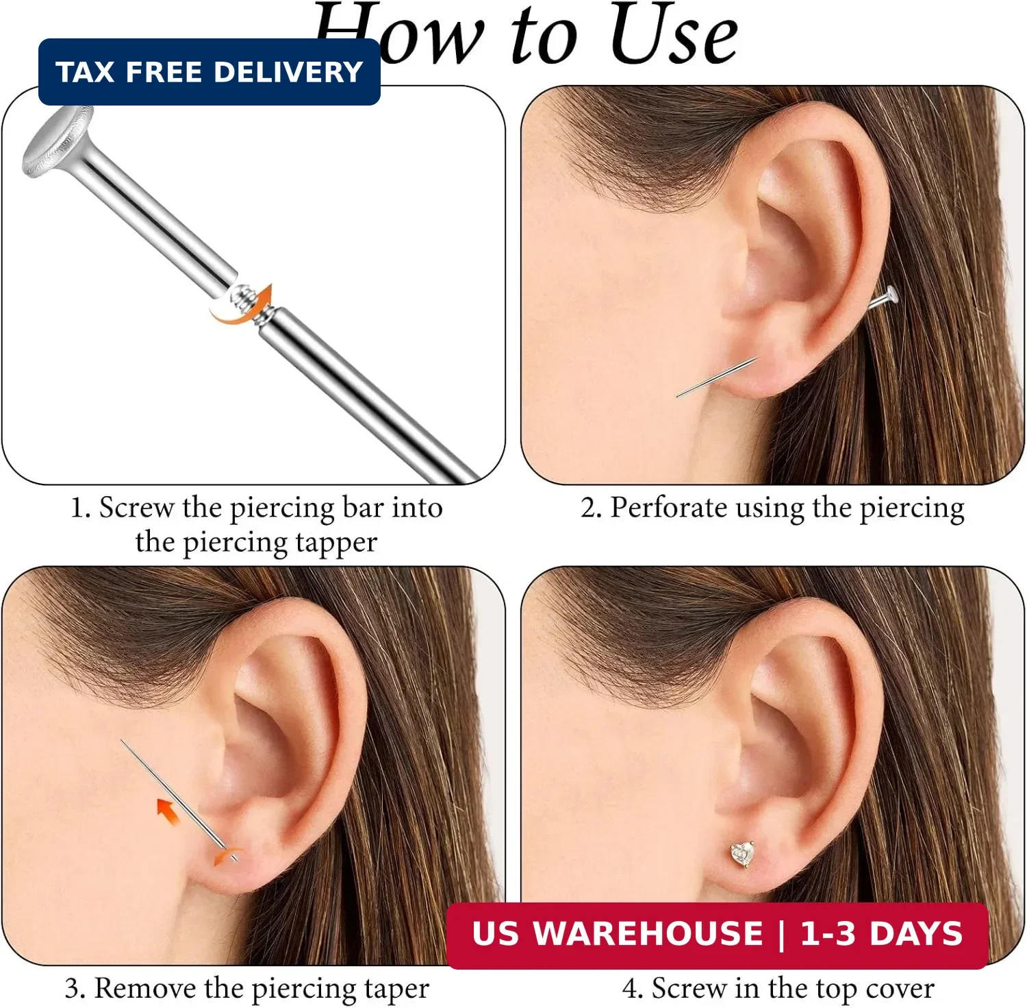Ball Grabber Piercing Tools for Changing Jewelry Anti-slip Piercing Taper Ball G