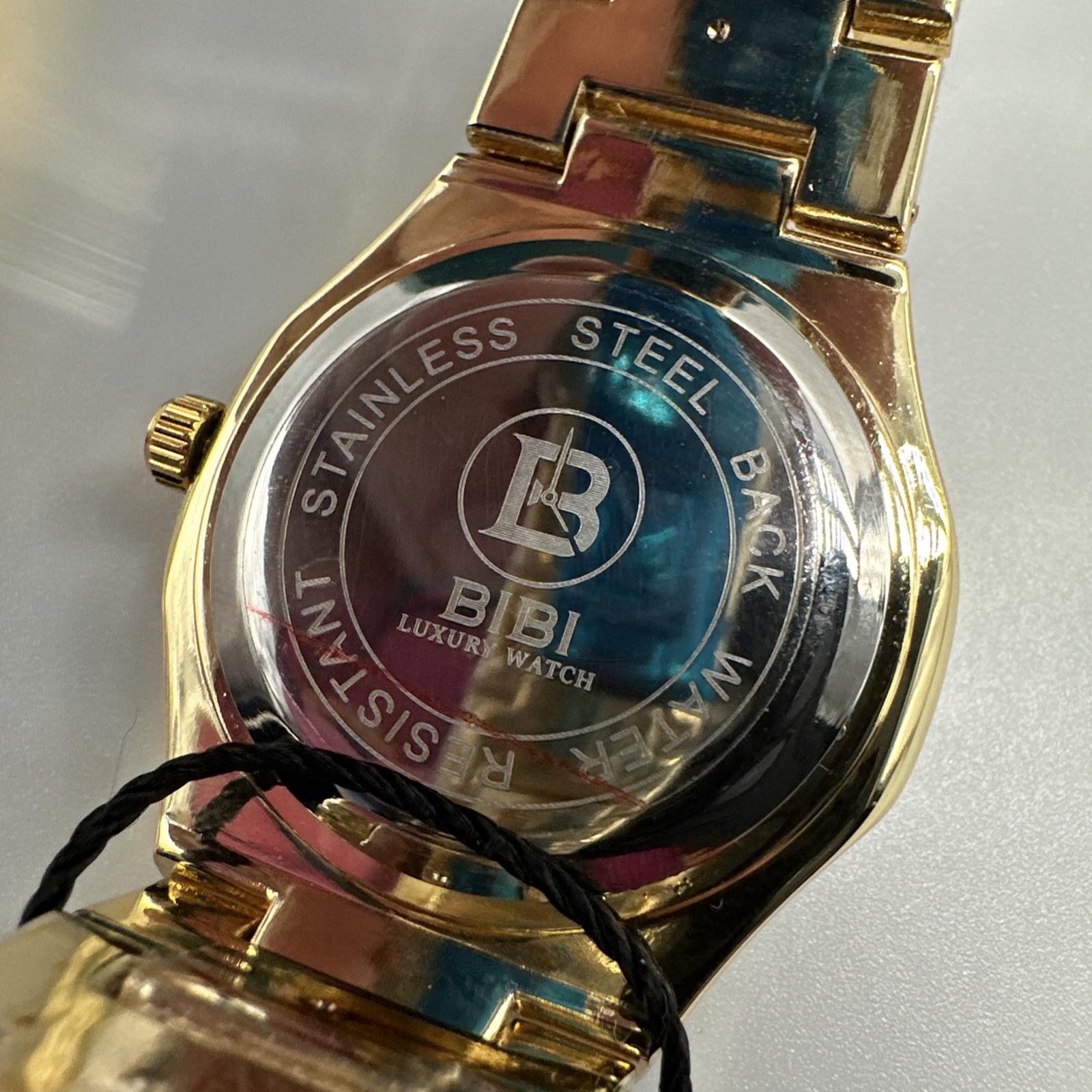 BIBI Men’s Luxury Watch Gold Tone, Iced Out Cushion Fashion Watch, 33mm,B0260