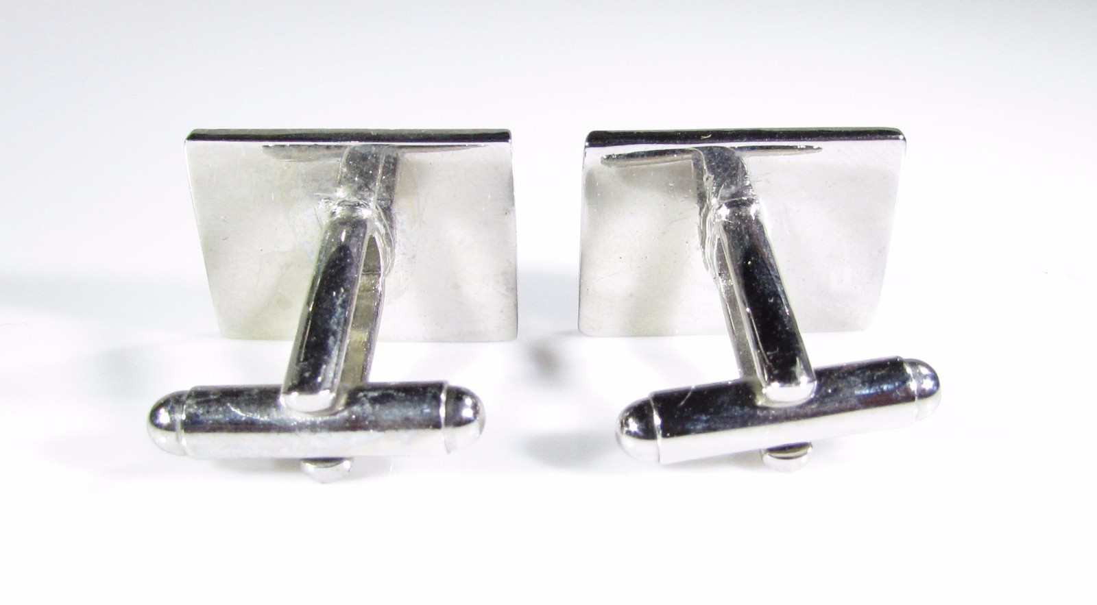 Silver Tone Cufflinks with United Kingdom Flag