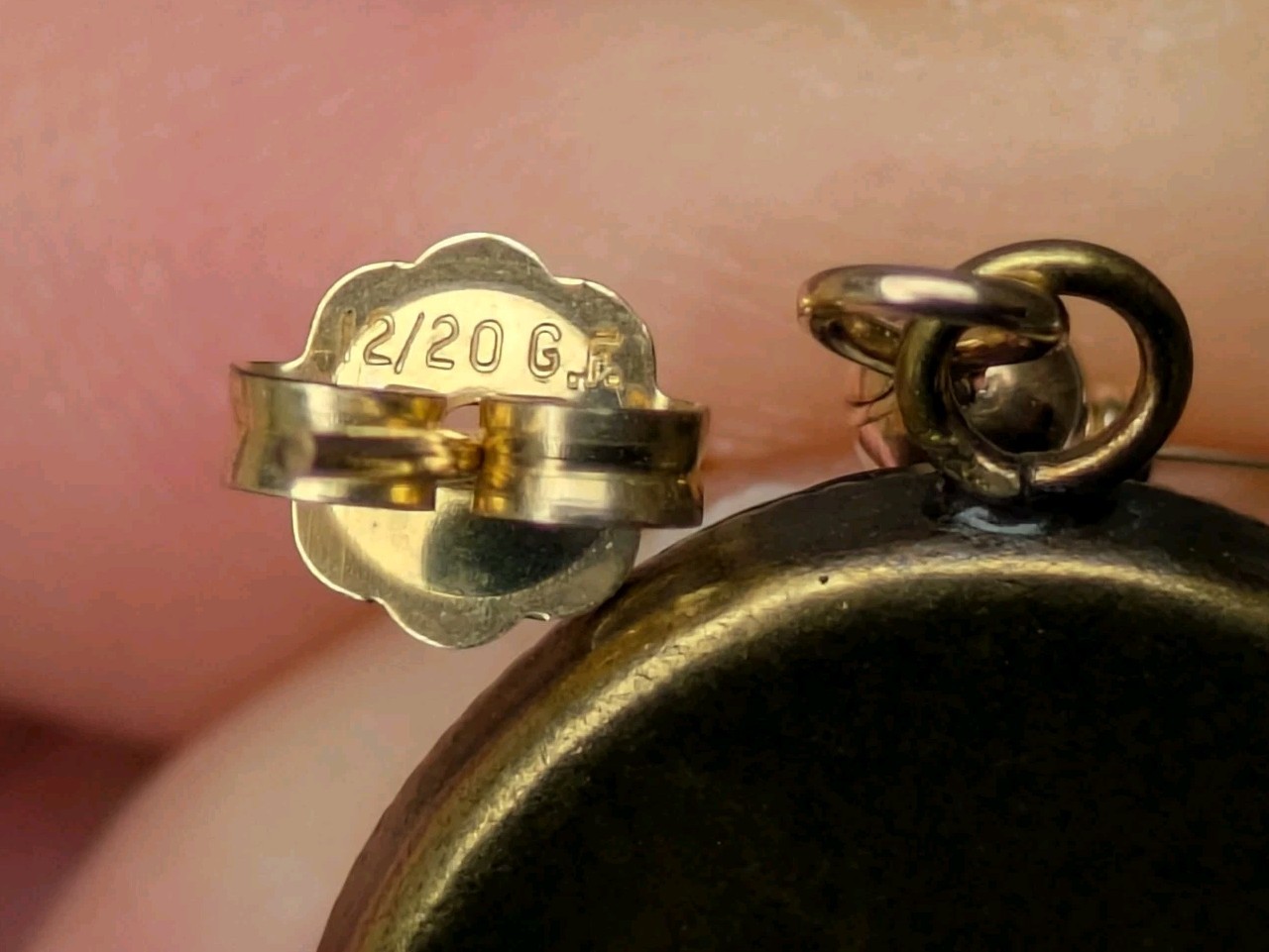 Pietra Dura Pierced Earrings – Made w/ Antique Italian Plaques, 14k GF Hooks C15
