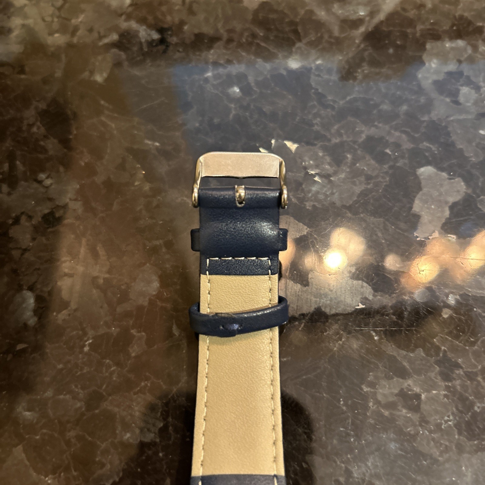 PX Mens Genuine Leather Strap Watch- Blue Band