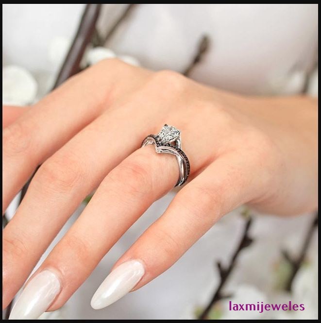 3Ct Round Cut Lab Created Diamond Ring Love Knot Bypass Promise Bridal Band