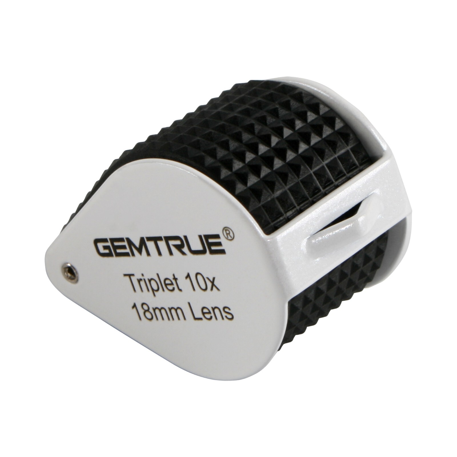 GemTrue Jewelry Loupe 18mm 10x Triplet Loupe with Rubber Grip Diamond Magnifier