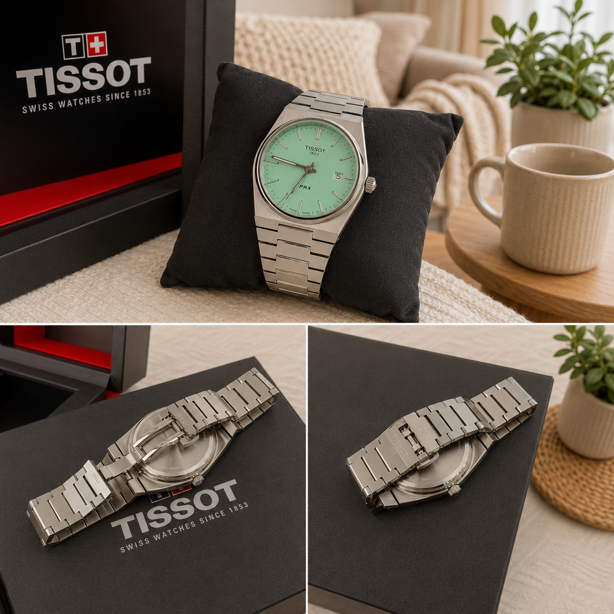 Tissot PRX 40mm Swiss Quartz Watch T137.410.11.091.01 Stainless Steel Green Dial