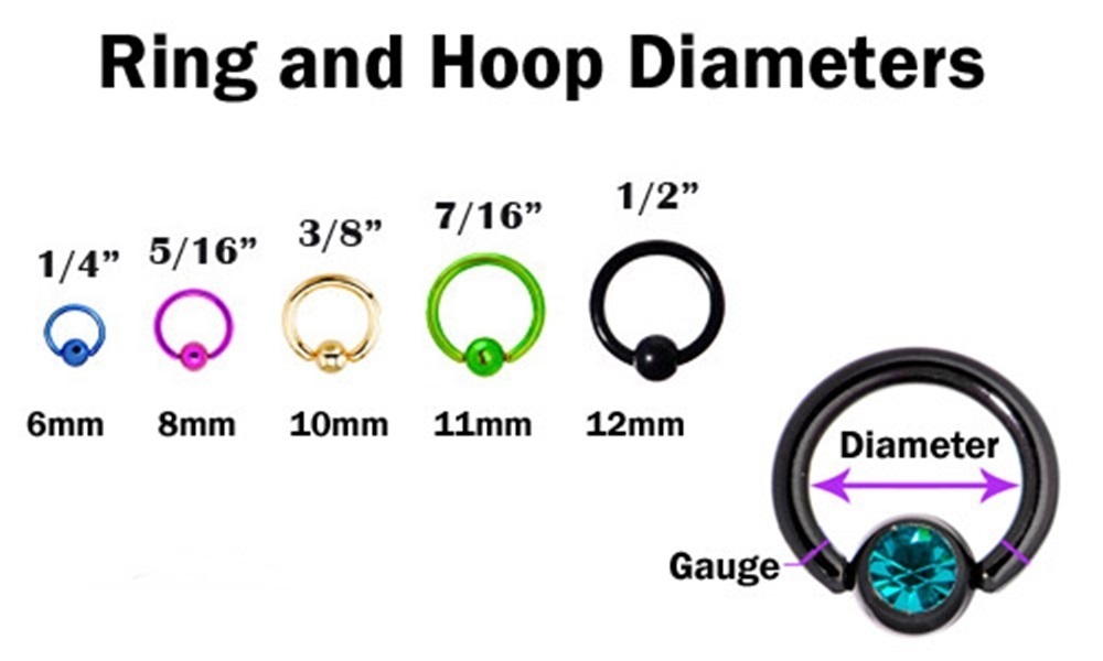 Segment Captive Ring Heavy 8 Gauge 1/2″ Titanium Purple IP *