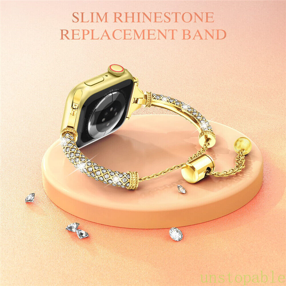 Bling Iwatch band wrist strap+Case For Apple Watch Ultra Series 10 9 8 7 6 5 4 3