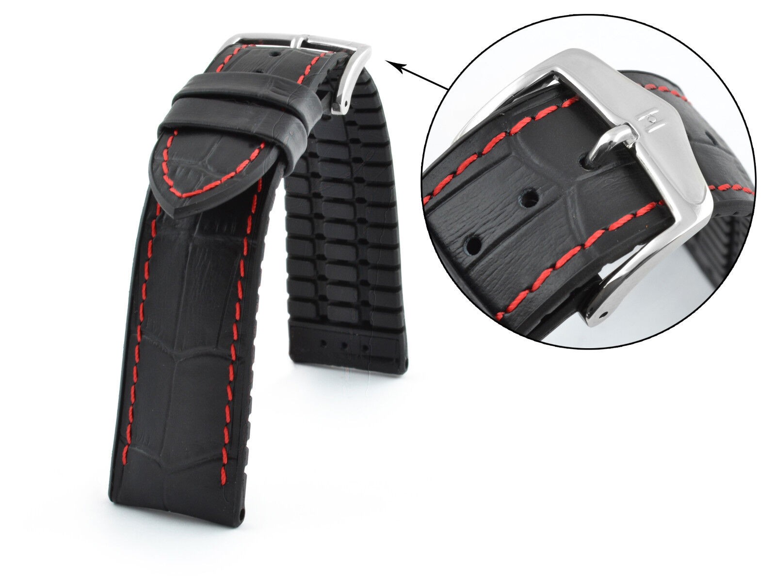 HIRSCH ALLIGATOR GRAIN EXCLUSIV GEORGE WATCH STRAP 20 mm, 22 mm, 24 mm us