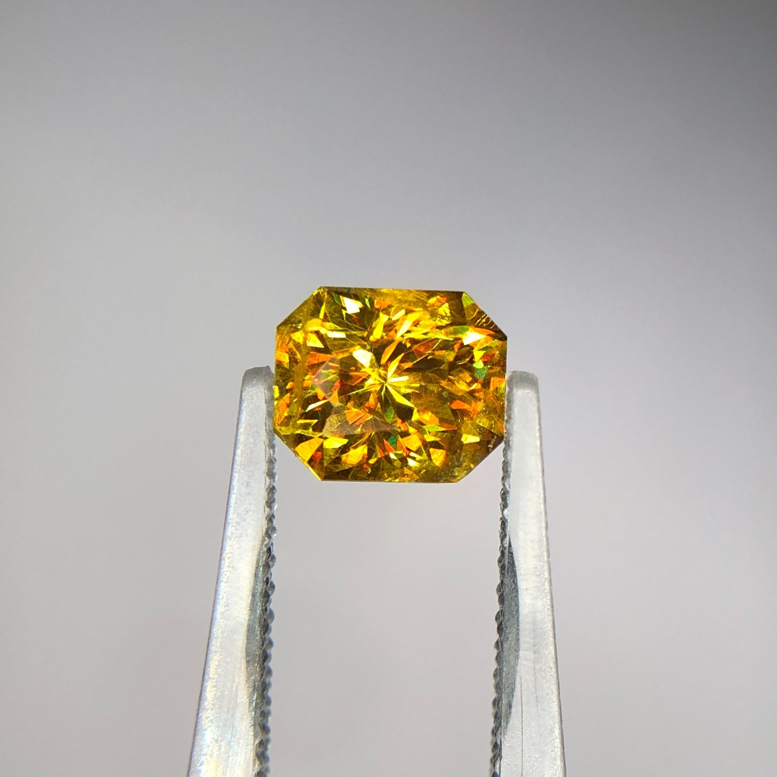 1.45 Carat | Natural Full Fire Sphene Titanite | Step Cut Gemstone Pakistan
