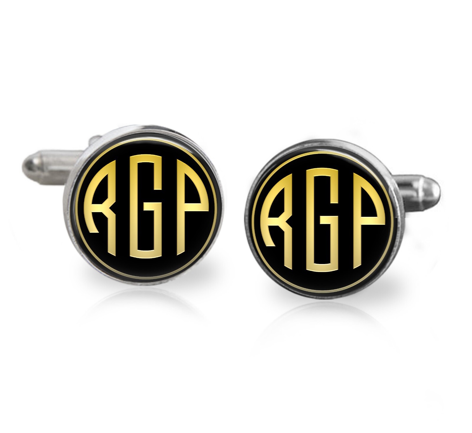 Personalized Monogram Cufflinks Great Gatsby Initials Cuff Links Wedding Gift
