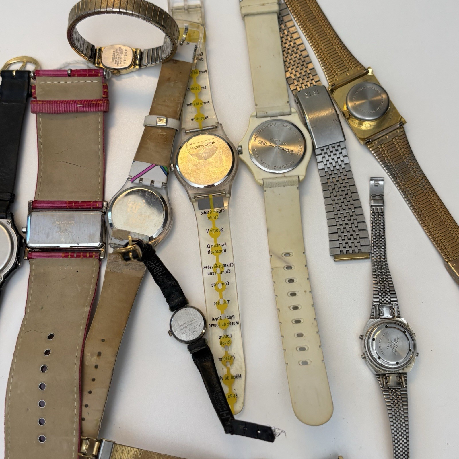 Vintage Untested Quartz Watch Lot – Swatch Casio Fossil Anne Klein Cross Guess