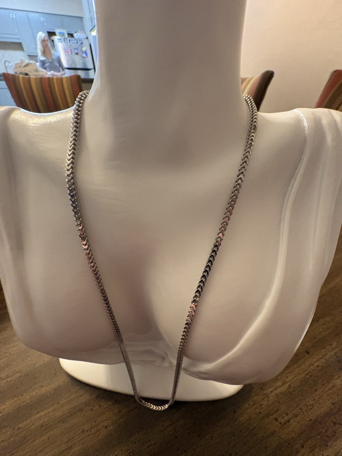925 Sterling Silver Franco Chain Necklace 22 inches 2.5mm 9.2 Grams