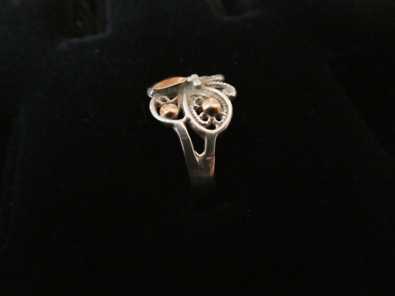 Peruvian Silver RIng, Butterfly, 18.5 mm, size 8 1/2, 3 grams