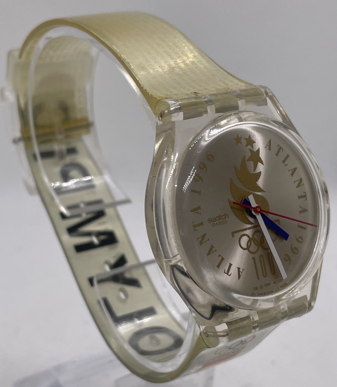 A Superb 1996 Swatch OLYMPIC Watch OLYMPIC TEAM ESP GZ150G NEW BATTERY