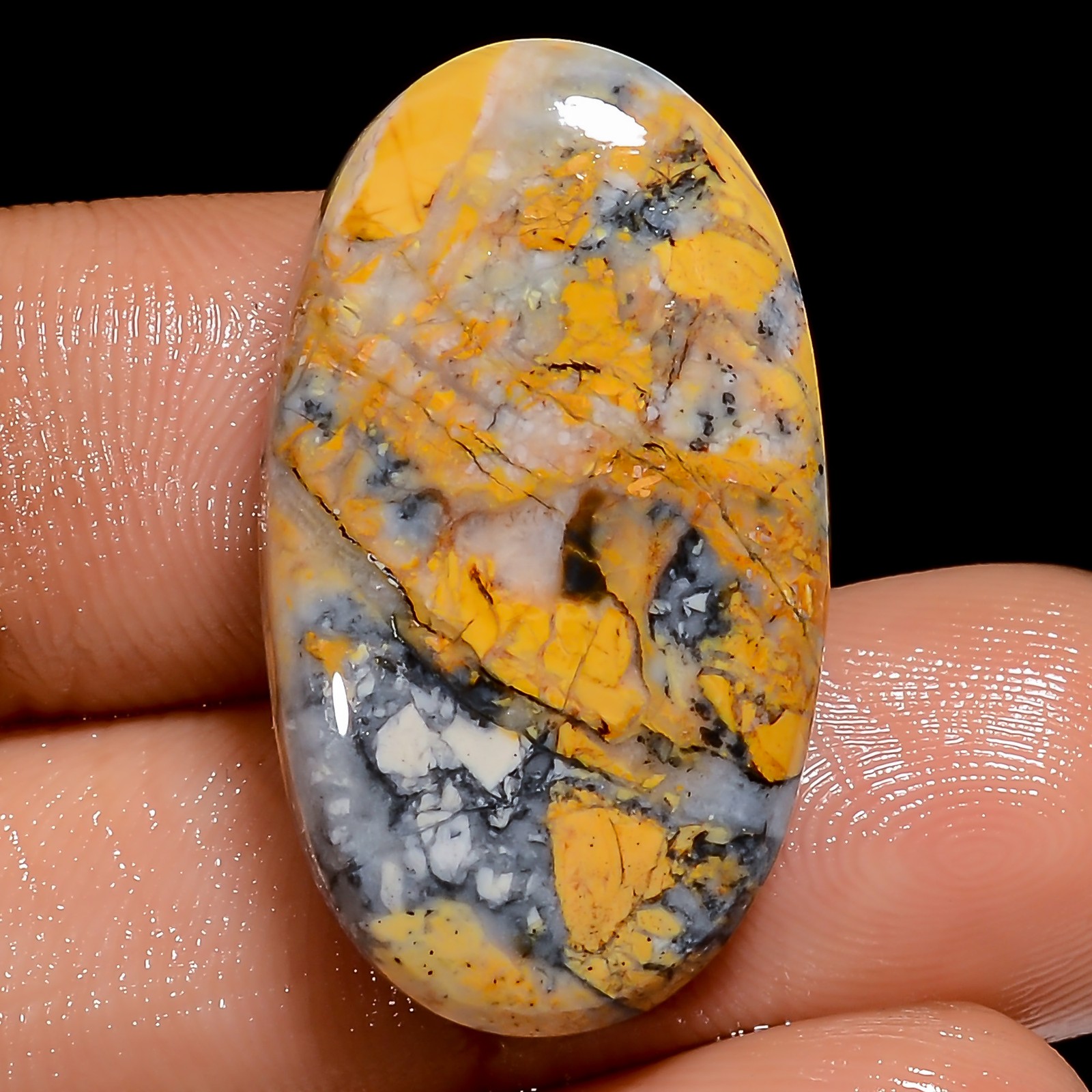 Natural Maligano Jasper Oval Shape Cabochon Gemstone 26 Ct. 28X16X5 mm X-27744