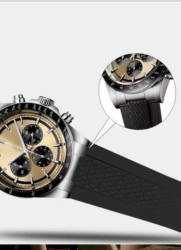 New 21mm 22mm FKM Rubber Strap for Longines Conquest L3.830 L3.835 41mm 42mm