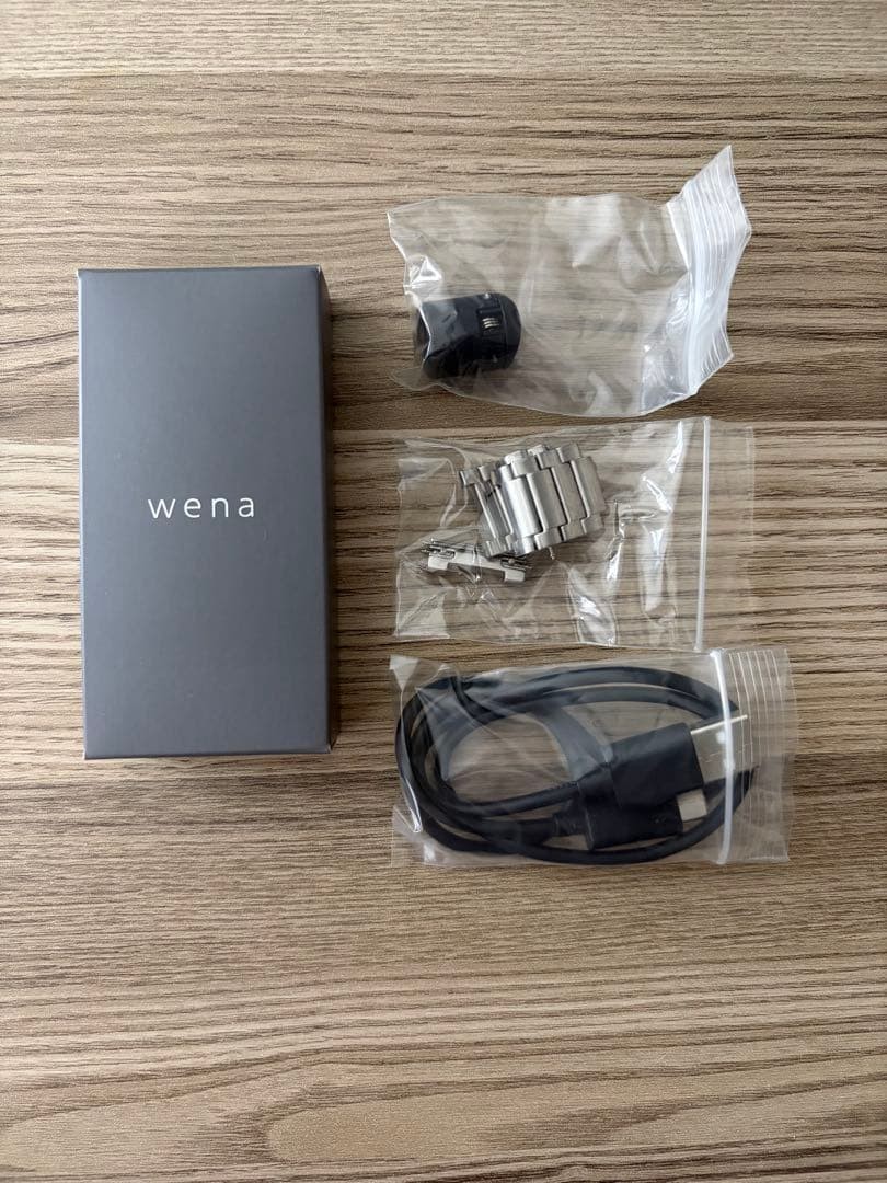 SONY wena 3 Smart Watch Body Silver Stainless Steel for iOS Android Used