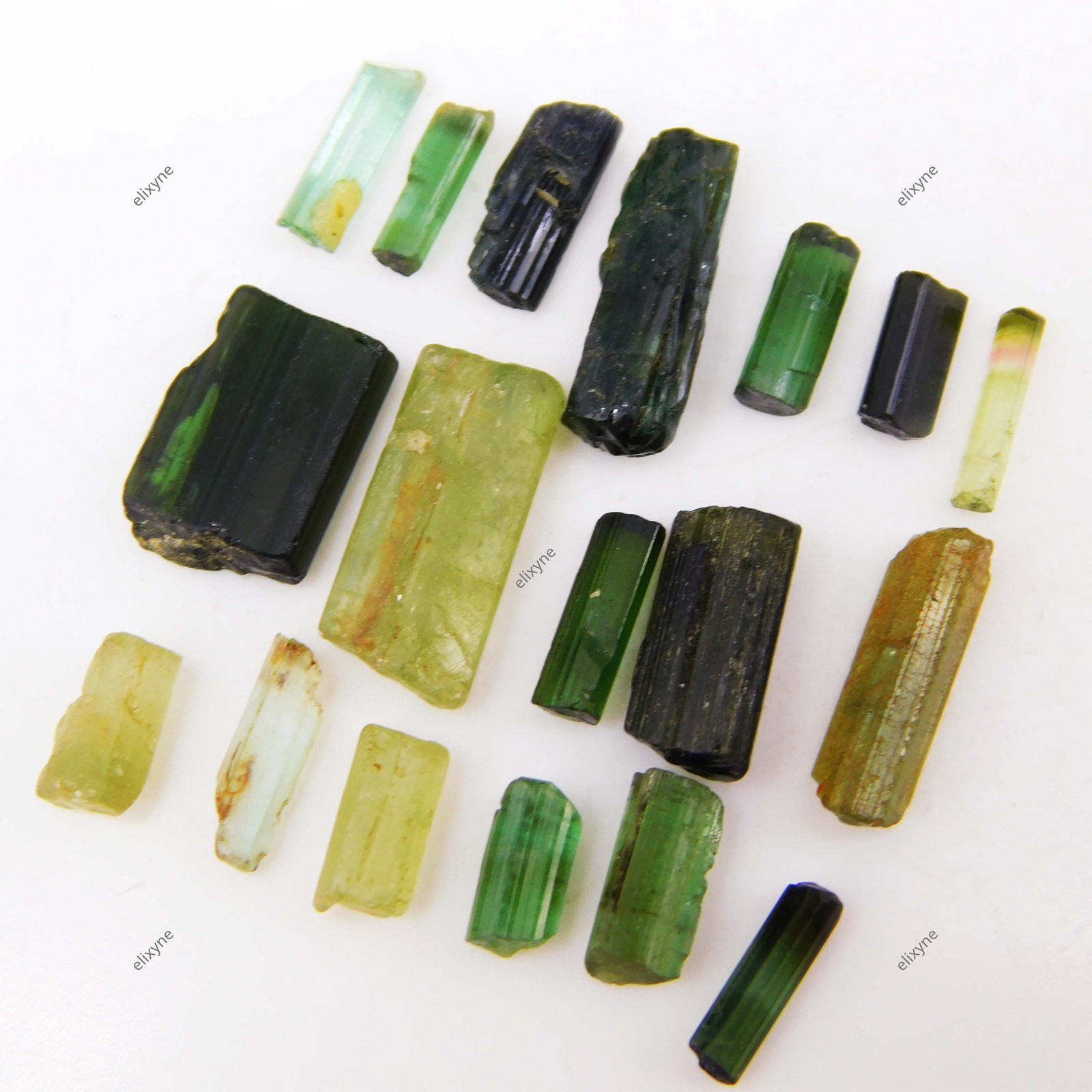 32.70 Ct Natural Green Tourmaline Certified Untreated Rare Gemstone Lot Rough