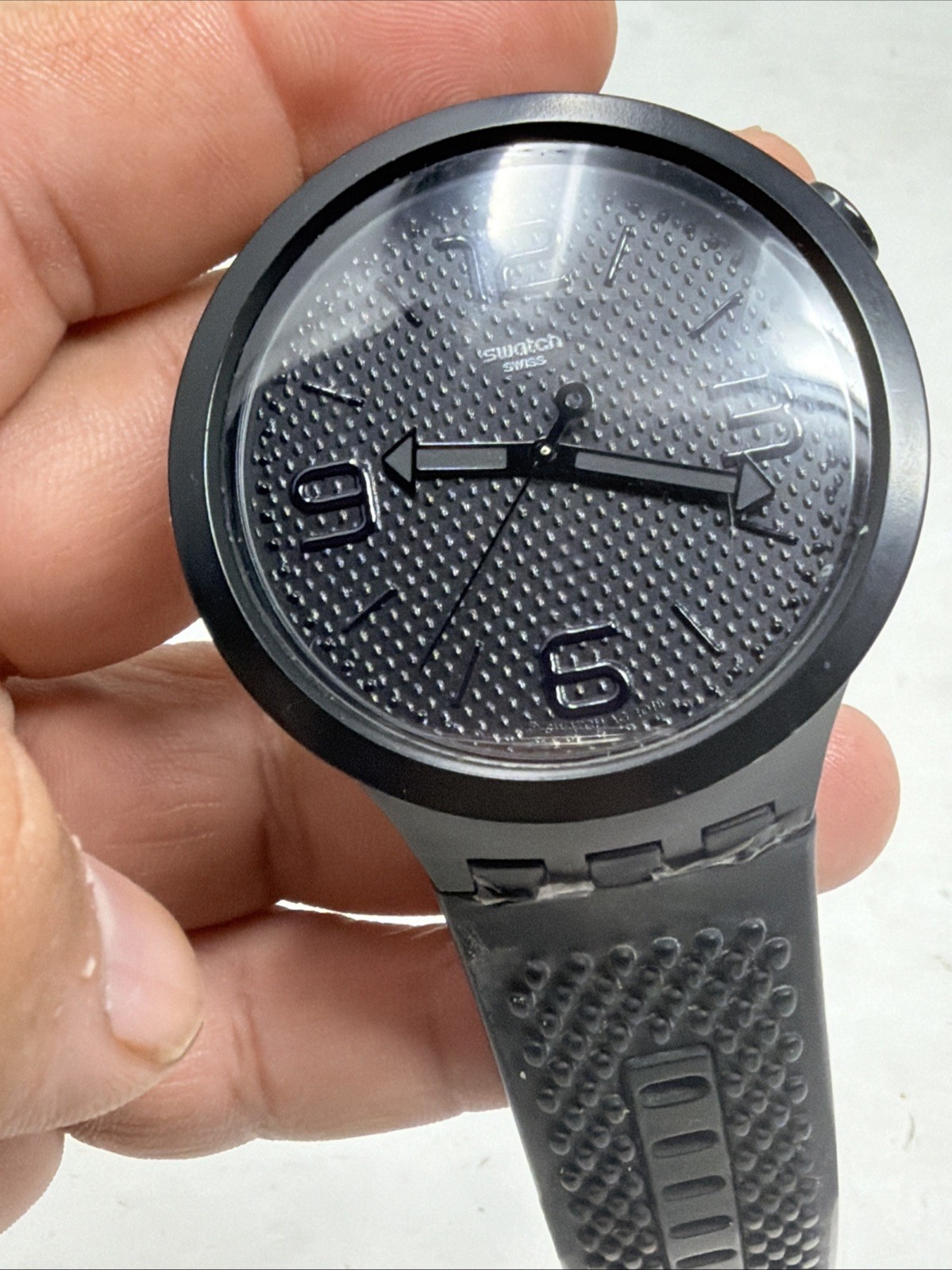 A Scarce Superb 2019 Swatch Big Bold SO27B100 BLACK work **Check Photos**