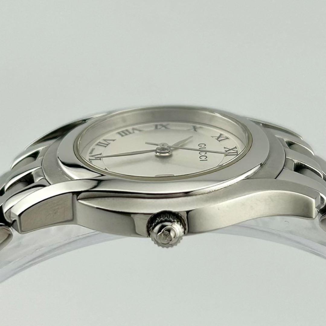 GUCCI 5500L Women’s Quartz Watch Silver Dial 27mm Stainless Steel
