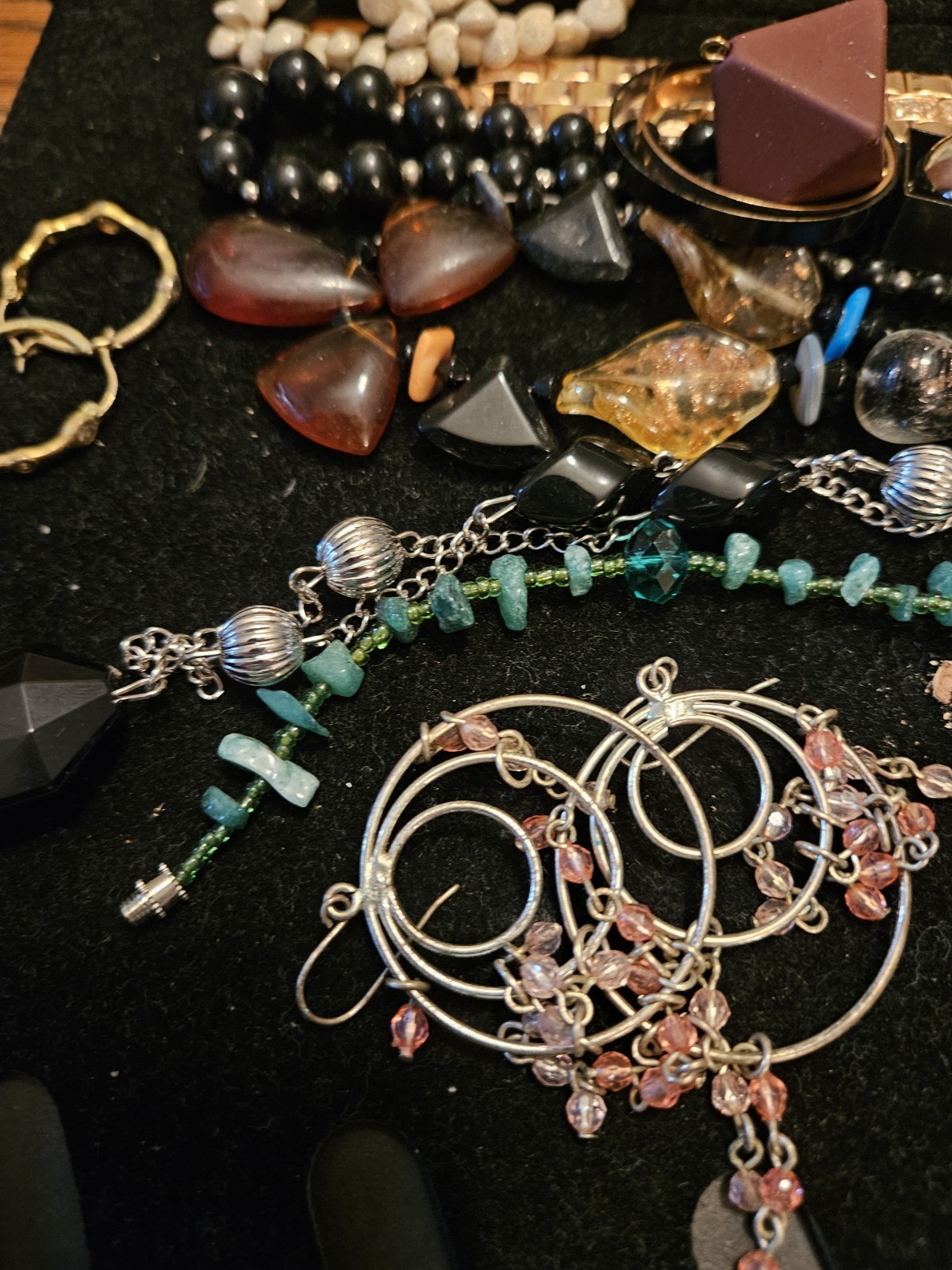 Vintage Lot Jewelry Wear Repair Craft Beads Glass Watch Plastic Metal Shell