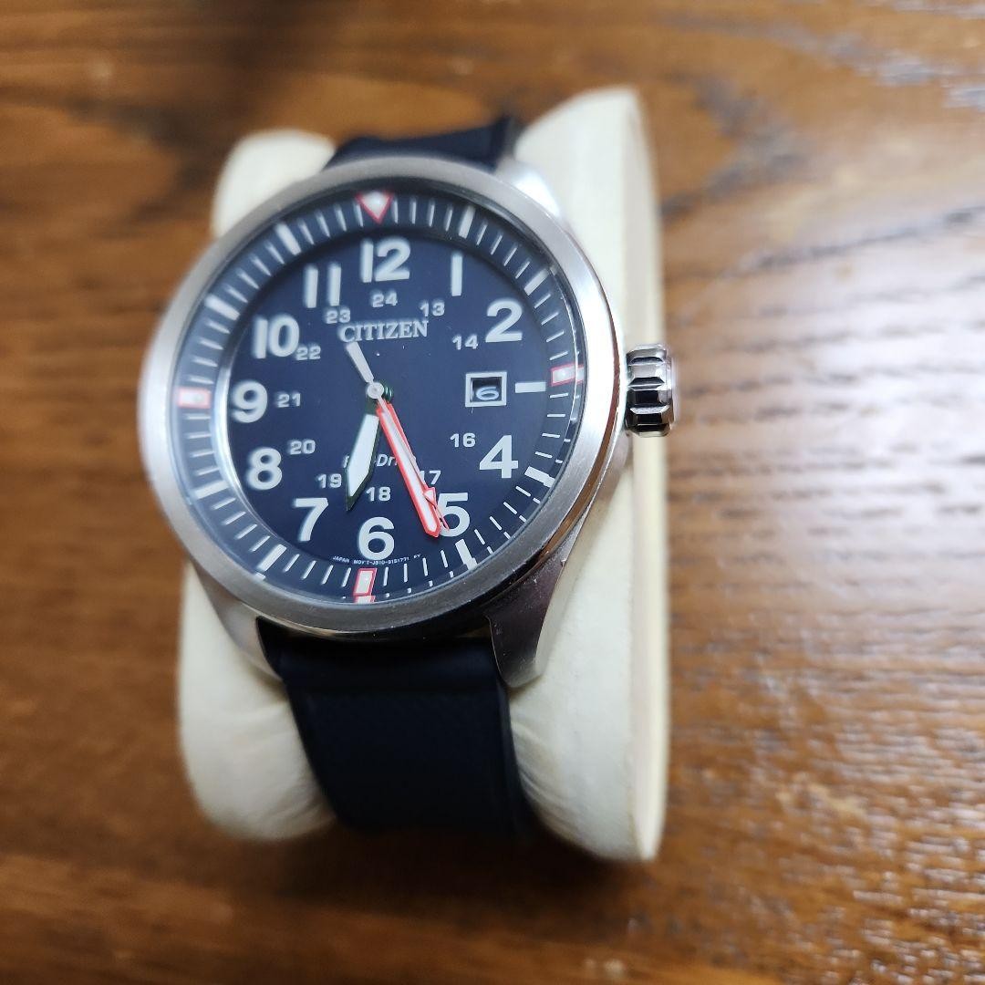 Citizen Eco-Drive Solar Watch AW5000-16L Navy Dial Date Men’s