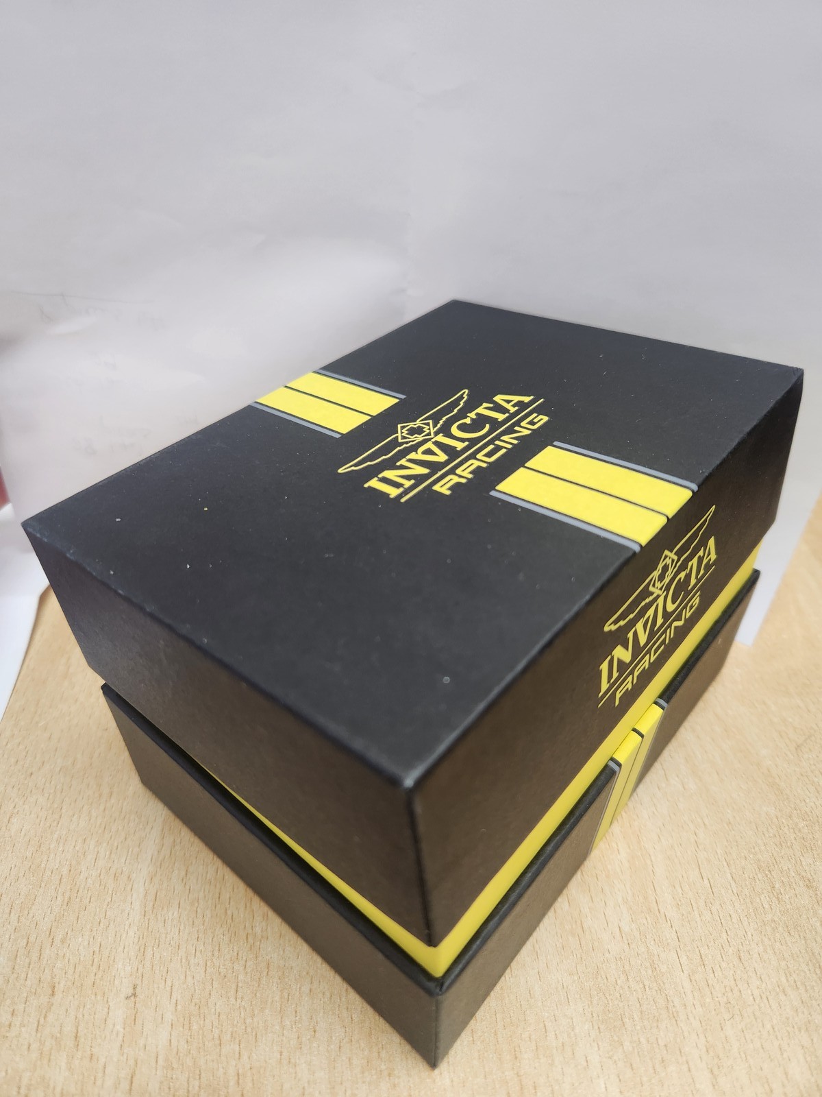 Authentic New Invicta Racing Black & Yellow Classic Empty Watch Box/Case
