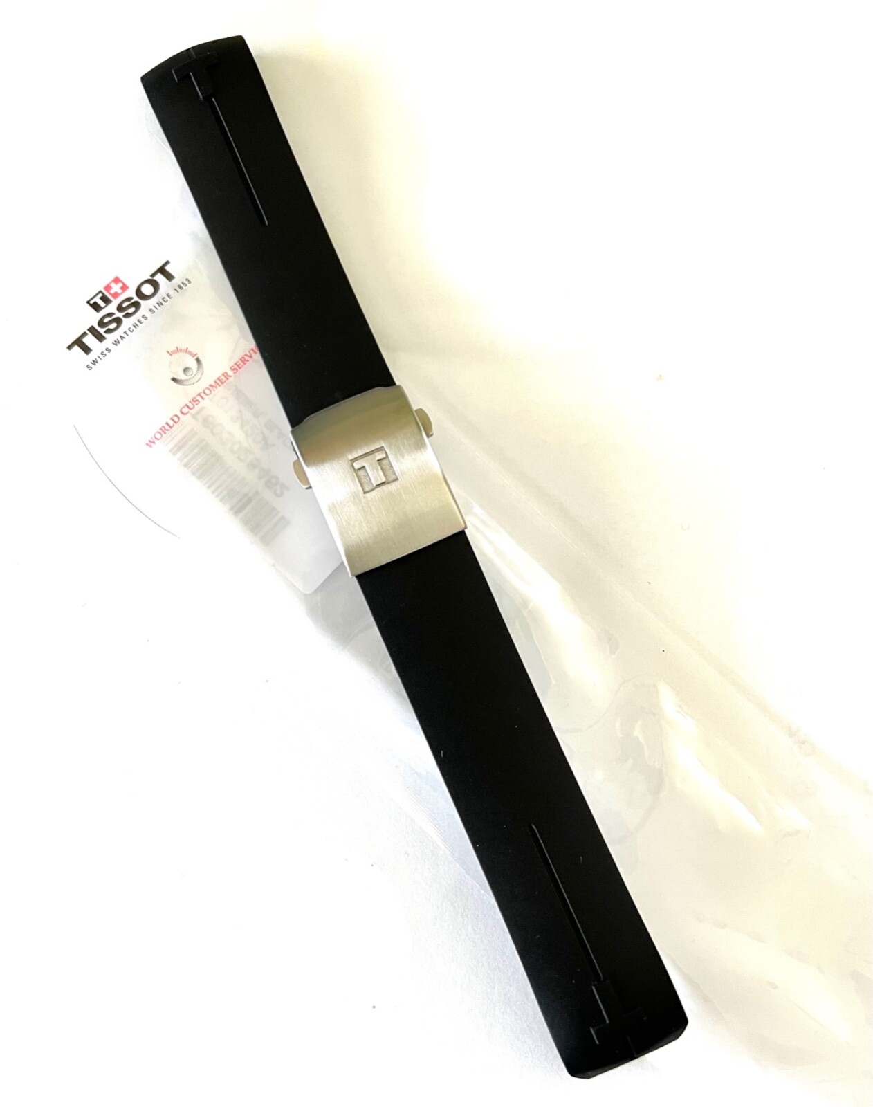 Original Tissot T-Touch Expert T013420A Black Rubber Watch Band Strap with Clasp