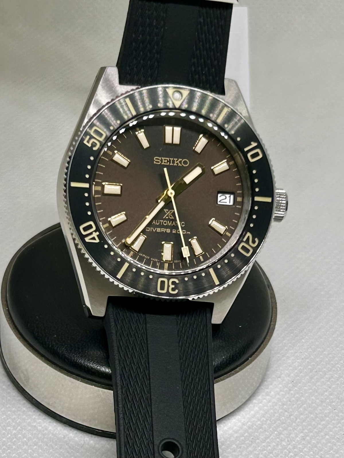 Seiko Prospex 1965 Diver Watch SPB147J1 Brown Dial Black Rubber Strap Box/Papers
