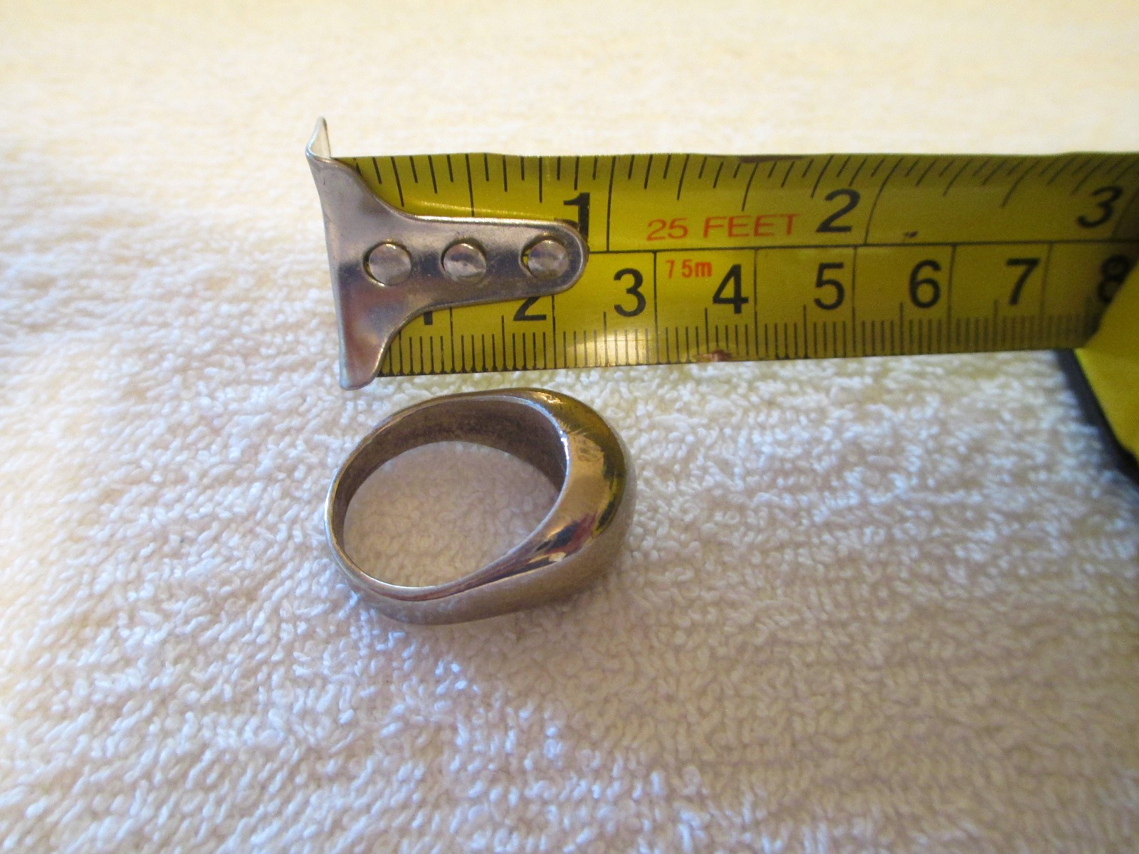 SILVER SOLID BAND RING SIZE 9 METAL RING