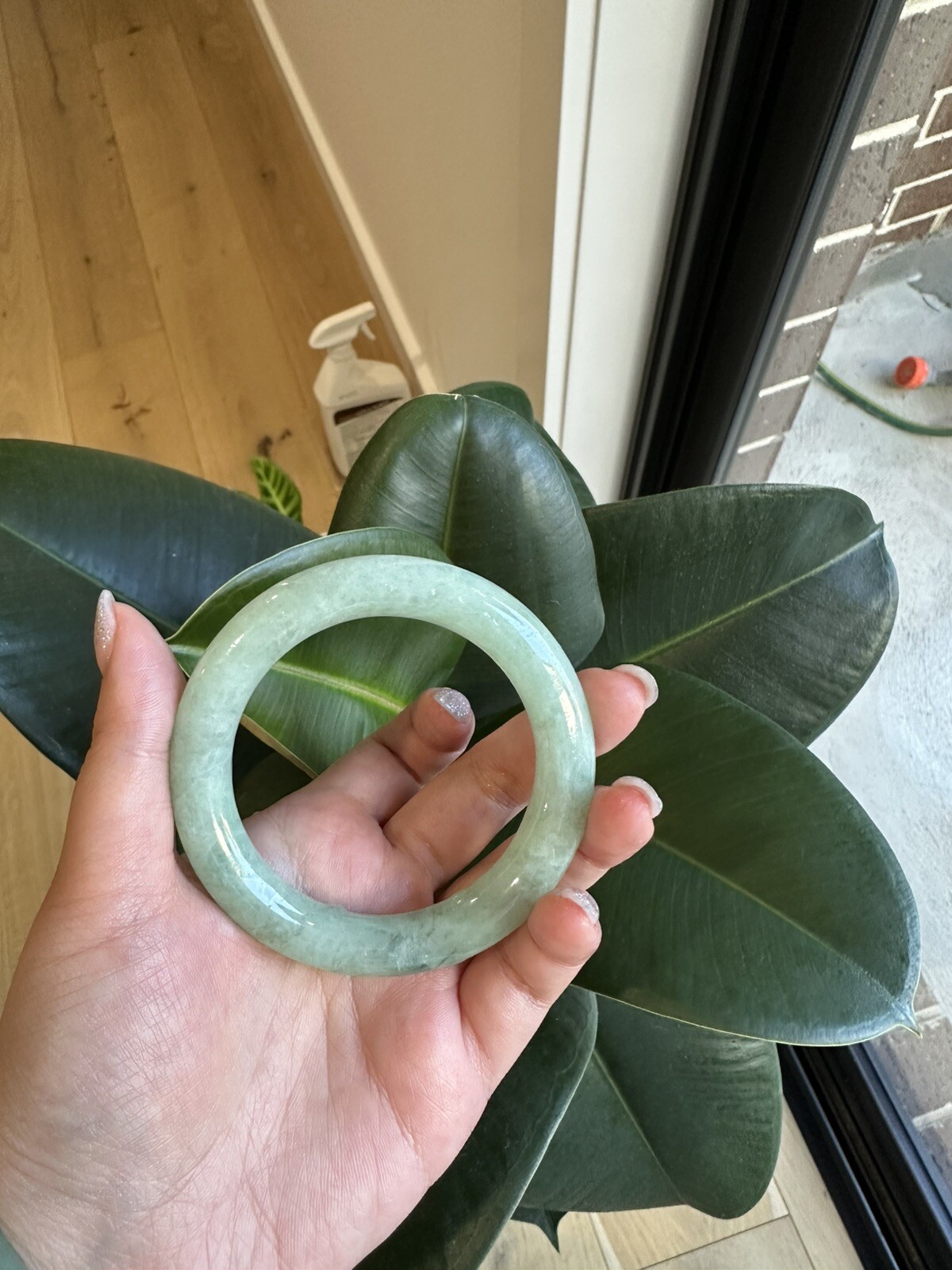 Natural Myanmar Jadeite Bangle 58.5mm Mint Colour
