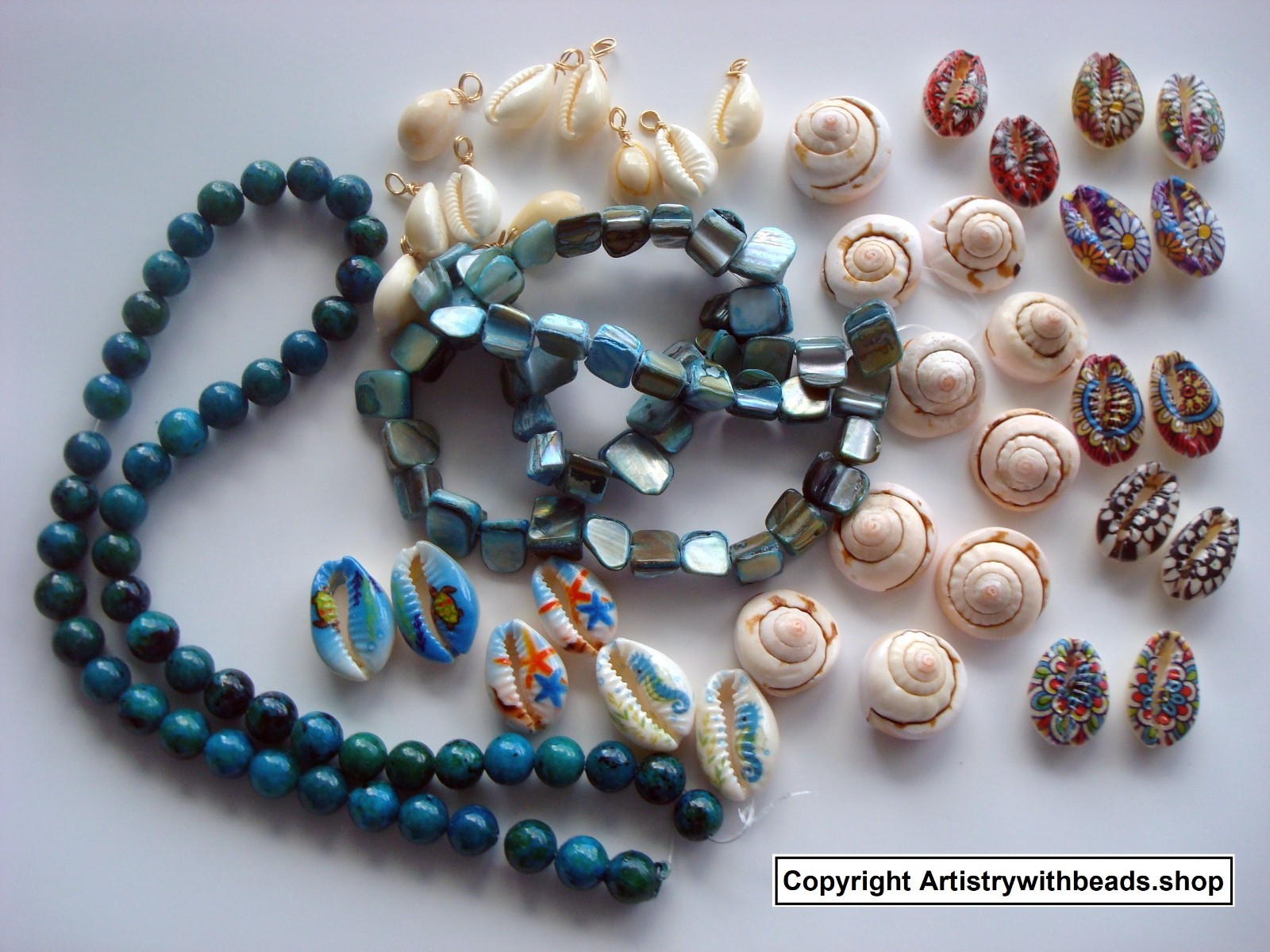 Beach sea nautical beading kit for earrings necklaces bracelets charms KIT014