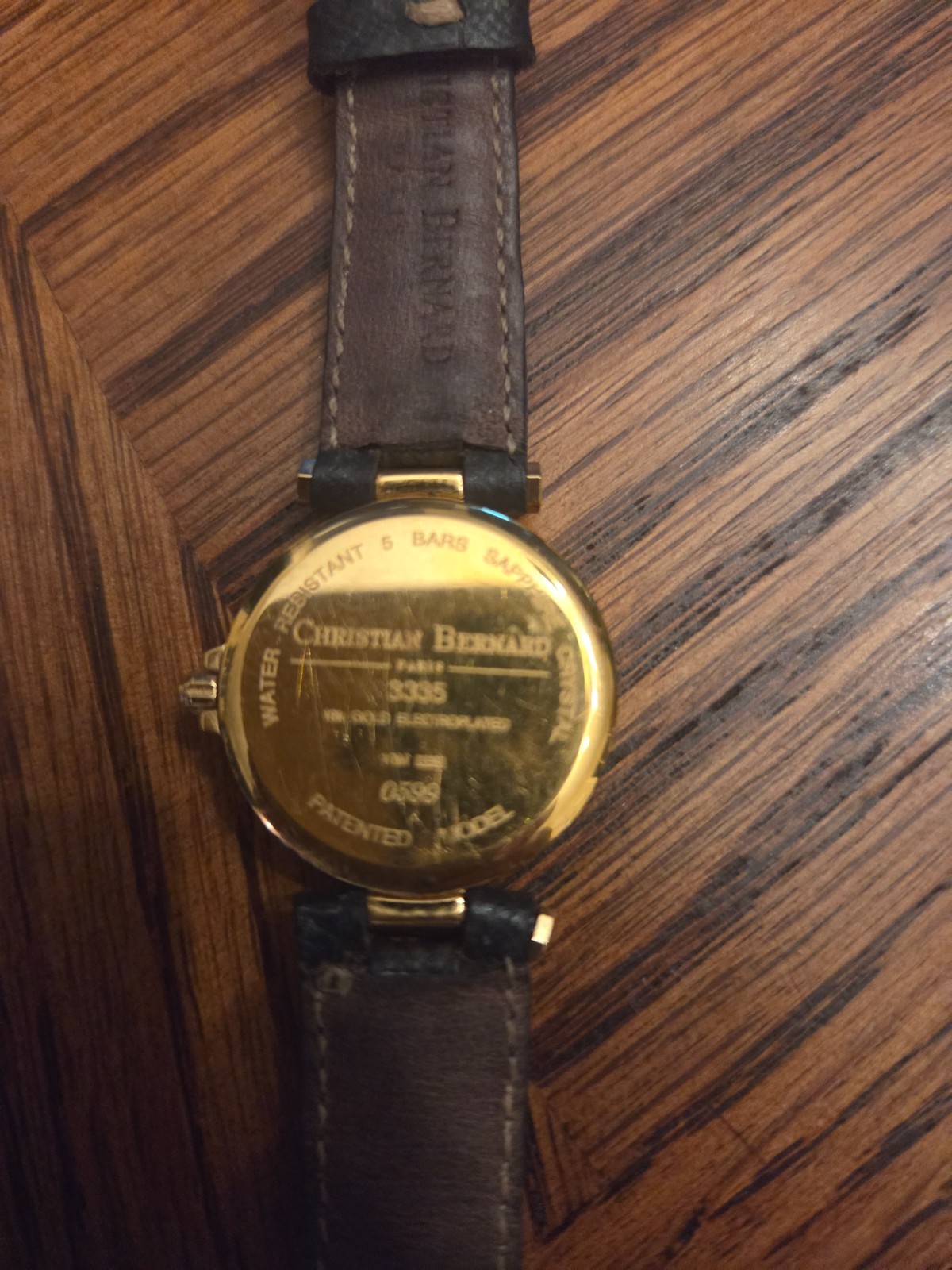 christian bernard woman blue leather watch 3335 fr sale is an elegant, vintage 5