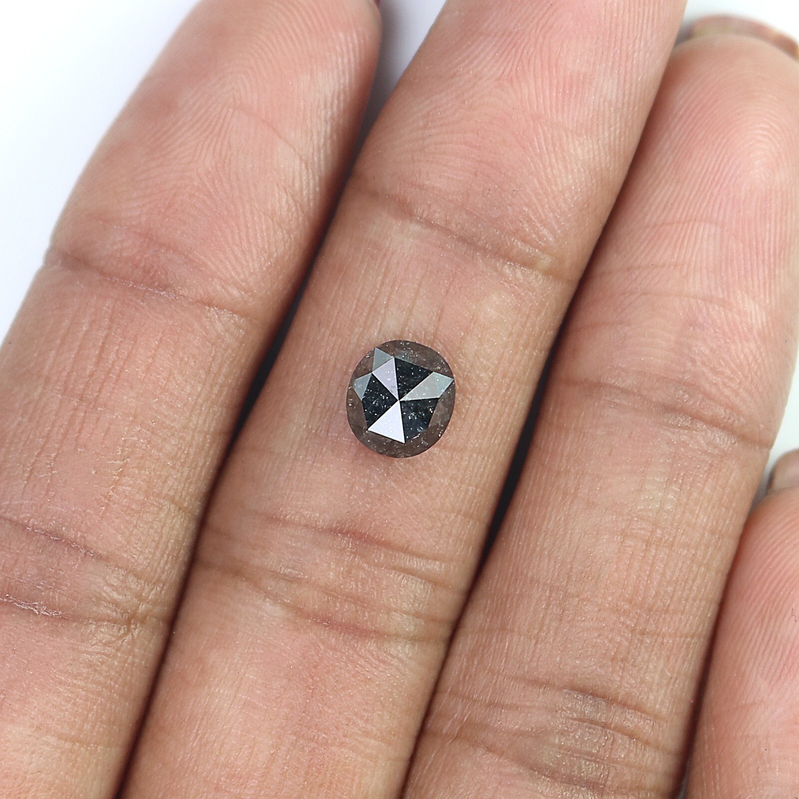1.57 CT Natural Loose Oval Shape Diamond 6.90 MM Black Color Oval Diamond QK1953