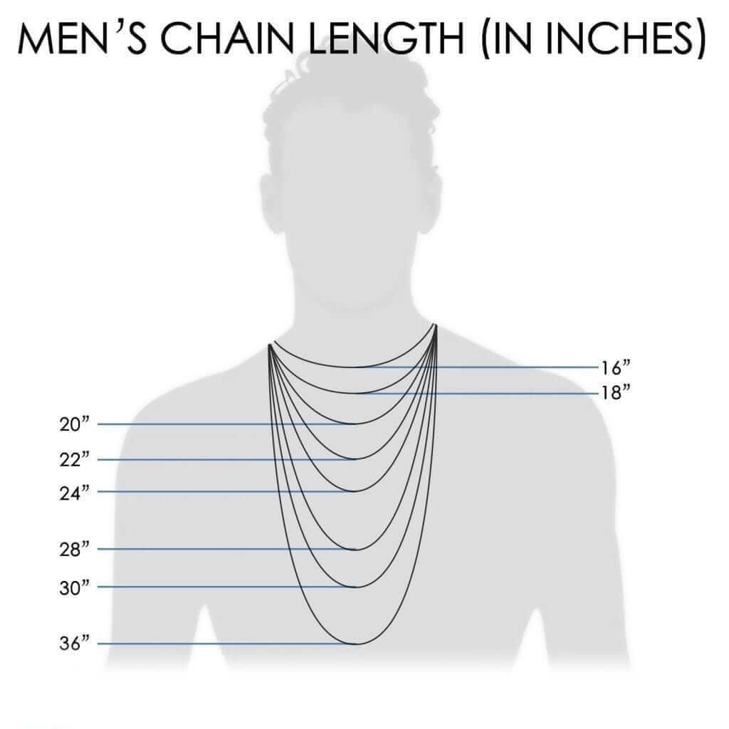 Solid 18K Yellow Gold Over 925 Silver 6.5mm HardWear Chain Necklace 16″-24″
