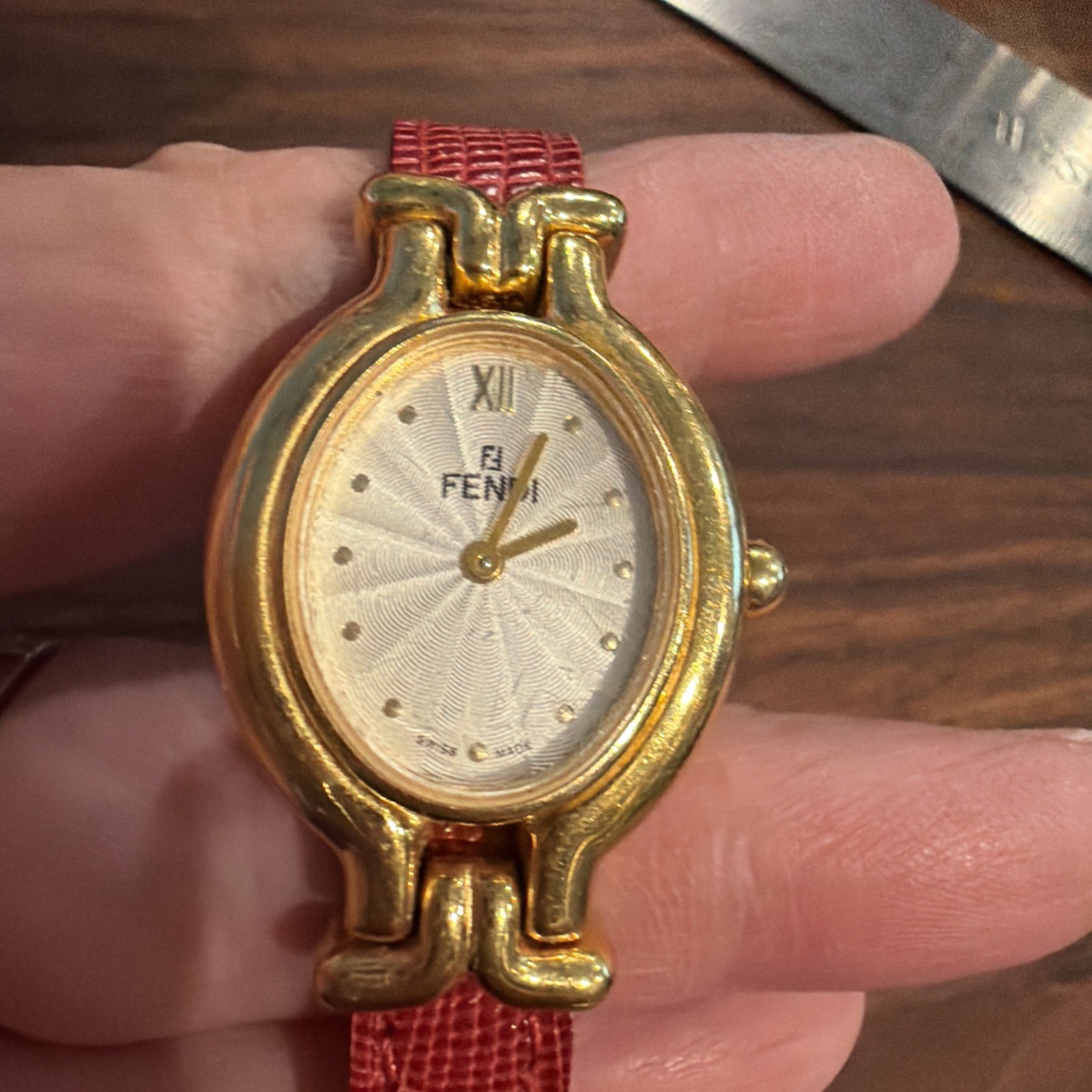 FENDI watch ladies 640L chameleon gold red Fendi,19562