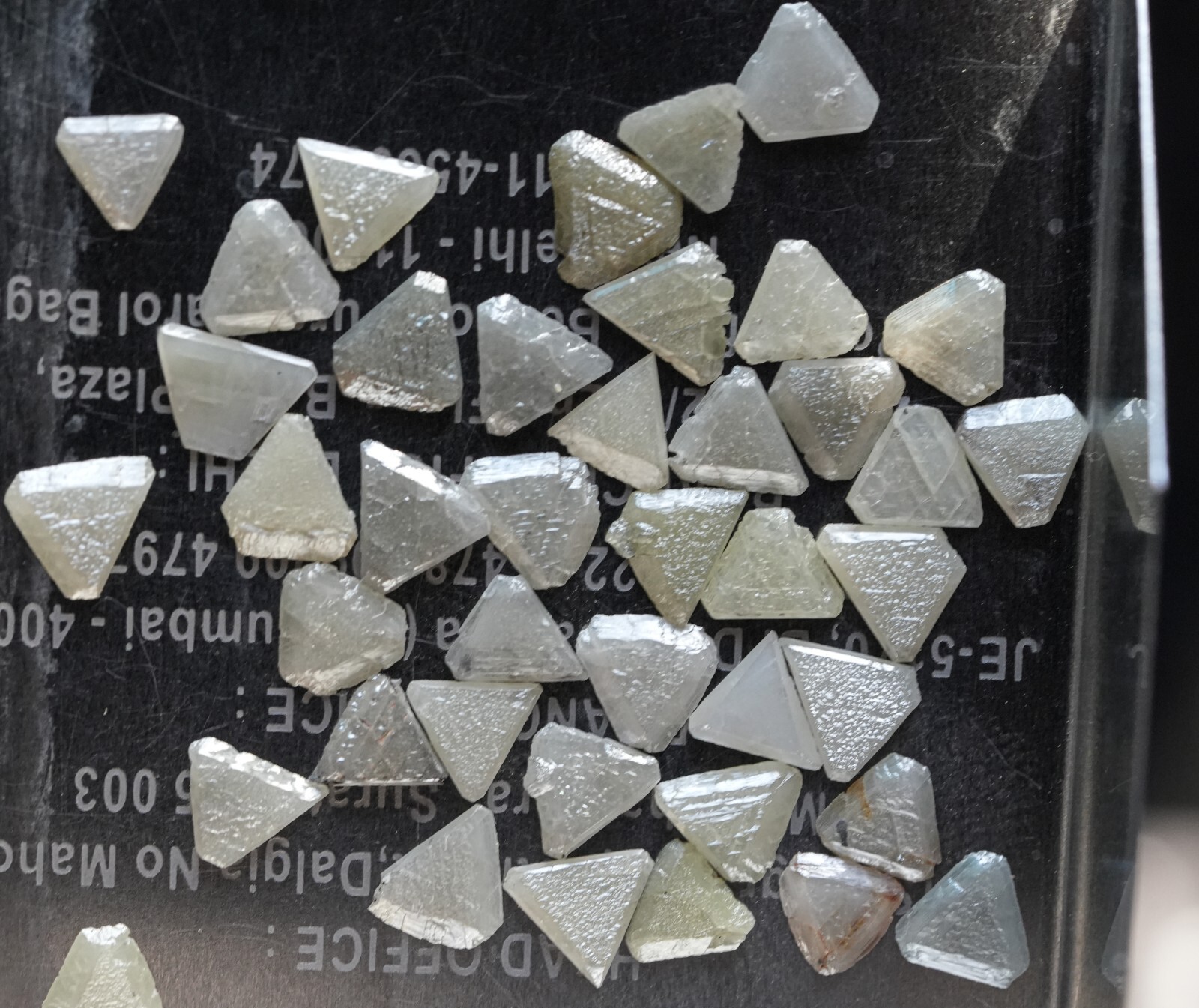 9PCS Triangle Natural Loose Uncut Raw Rough Diamond Kite Shape Cut Loose Diamond