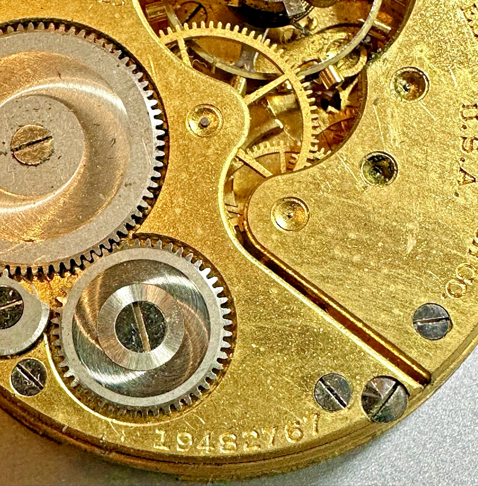 * 16 Size ELGIN 7J Gr 292 M 6 HC PS Pocket Watch Movement To Fix N15