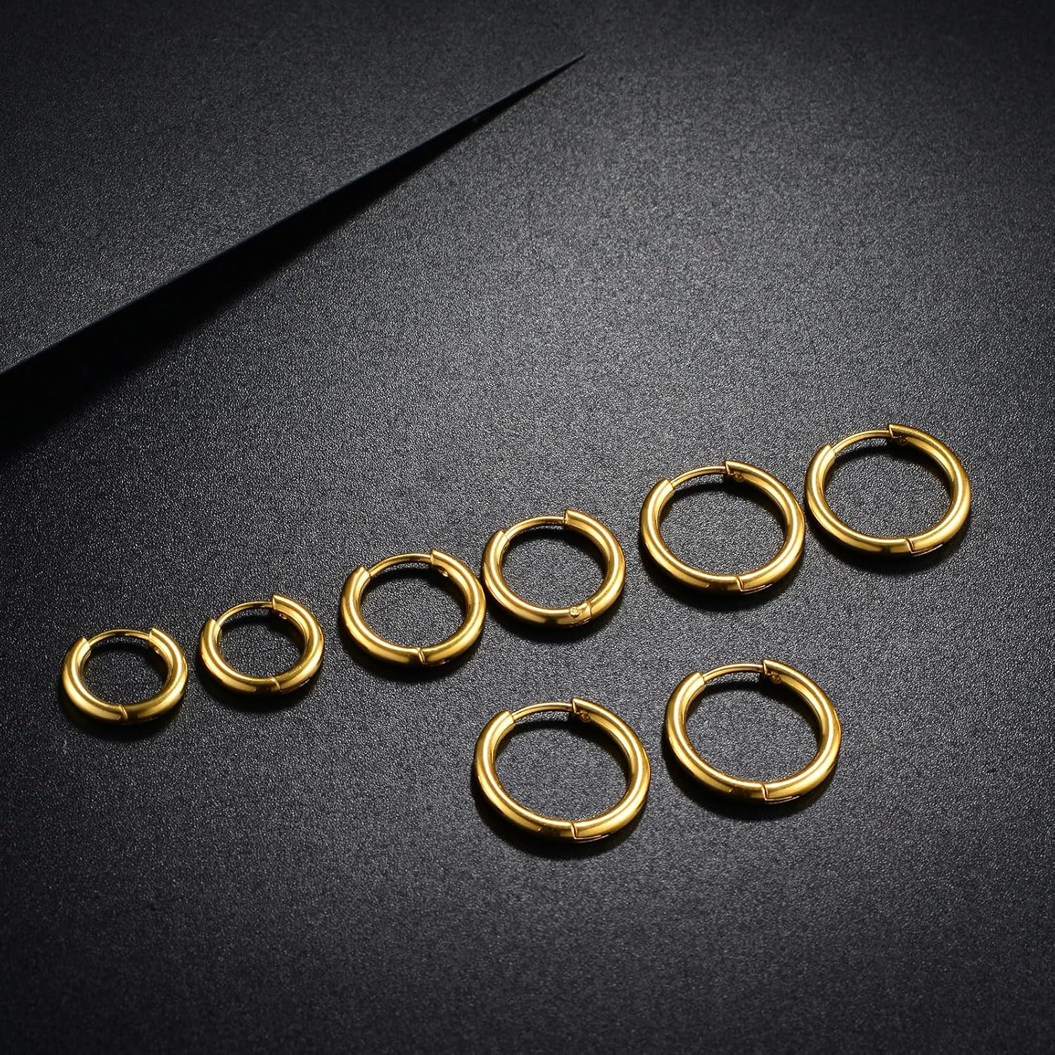316L Surgical Stainless Steel Huggie Hoop Earrings 6Mm 8Mm 10Mm 11Mm 12Mm 14Mm H