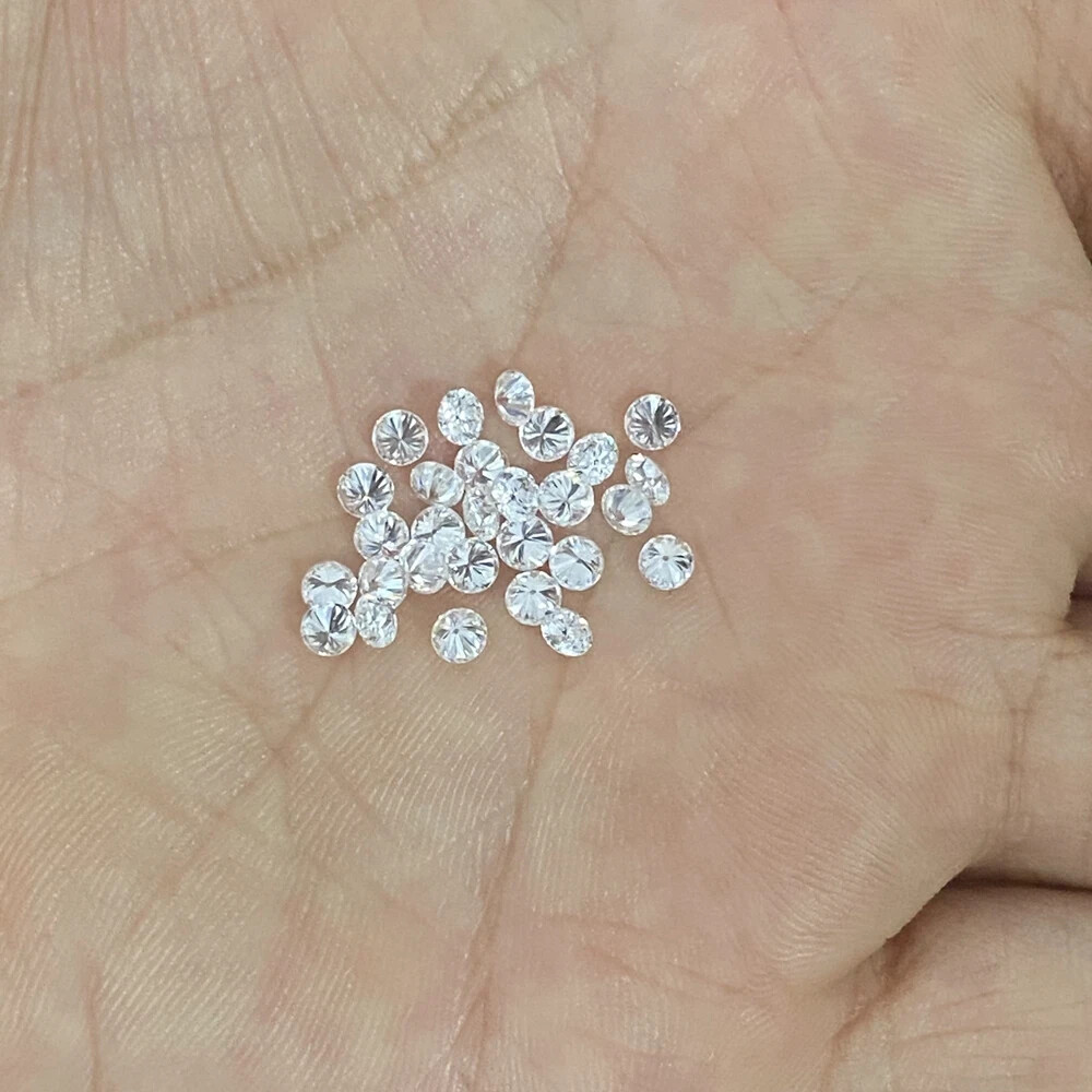 Natural Loose 2 MM Diamond Round 100 Pcs Lot VVS1 Clarity D White Color 0.03 ct.