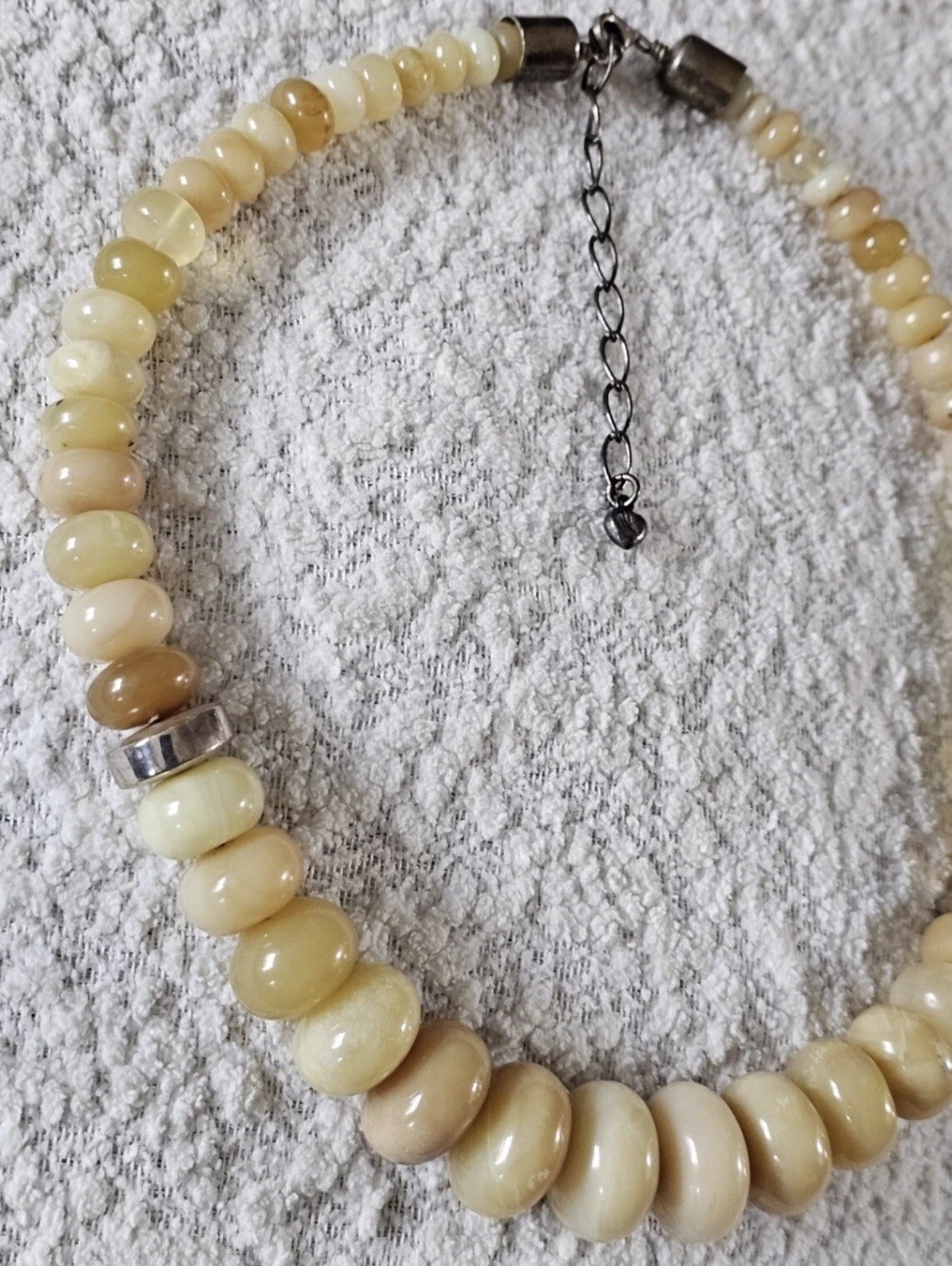 VTG Mine Finds By Jay King DTR Agate Stone Beaded Necklace W/ Sterling Silver
